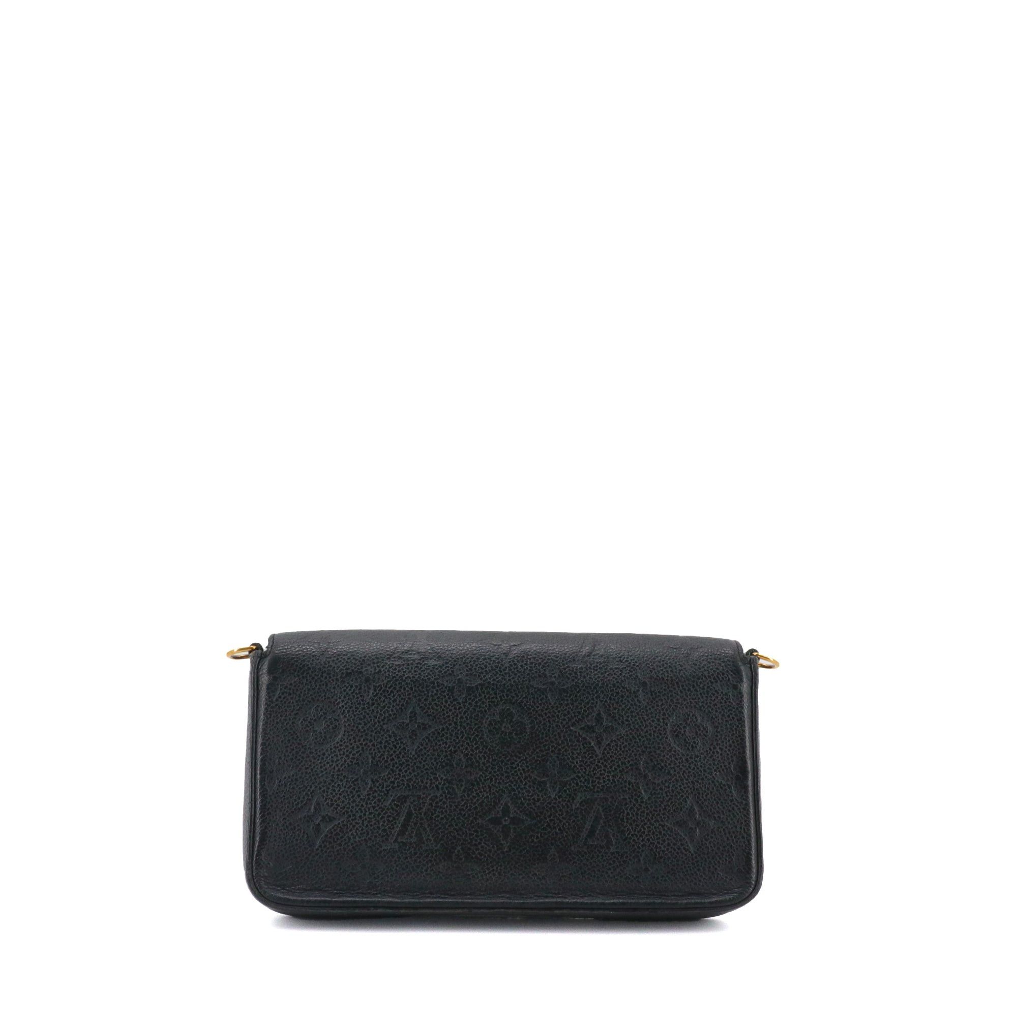 Louis Vuitton LOUIS VUITTON - Louis Vuitton Felicie clutch in black imprint leather Size ONE SIZE - 3 Thumbnail