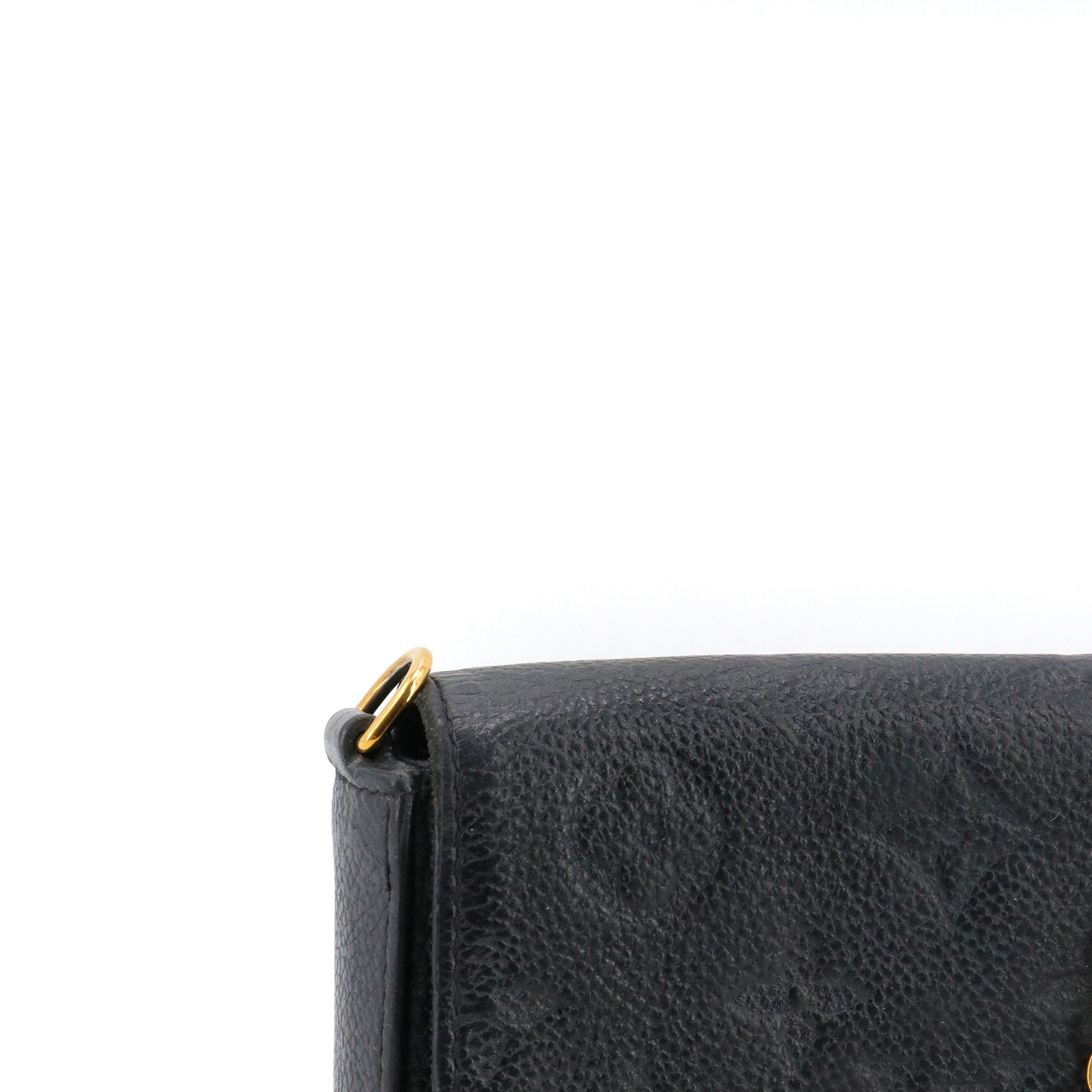Louis Vuitton LOUIS VUITTON - Louis Vuitton Felicie clutch in black imprint leather Size ONE SIZE - 7 Thumbnail