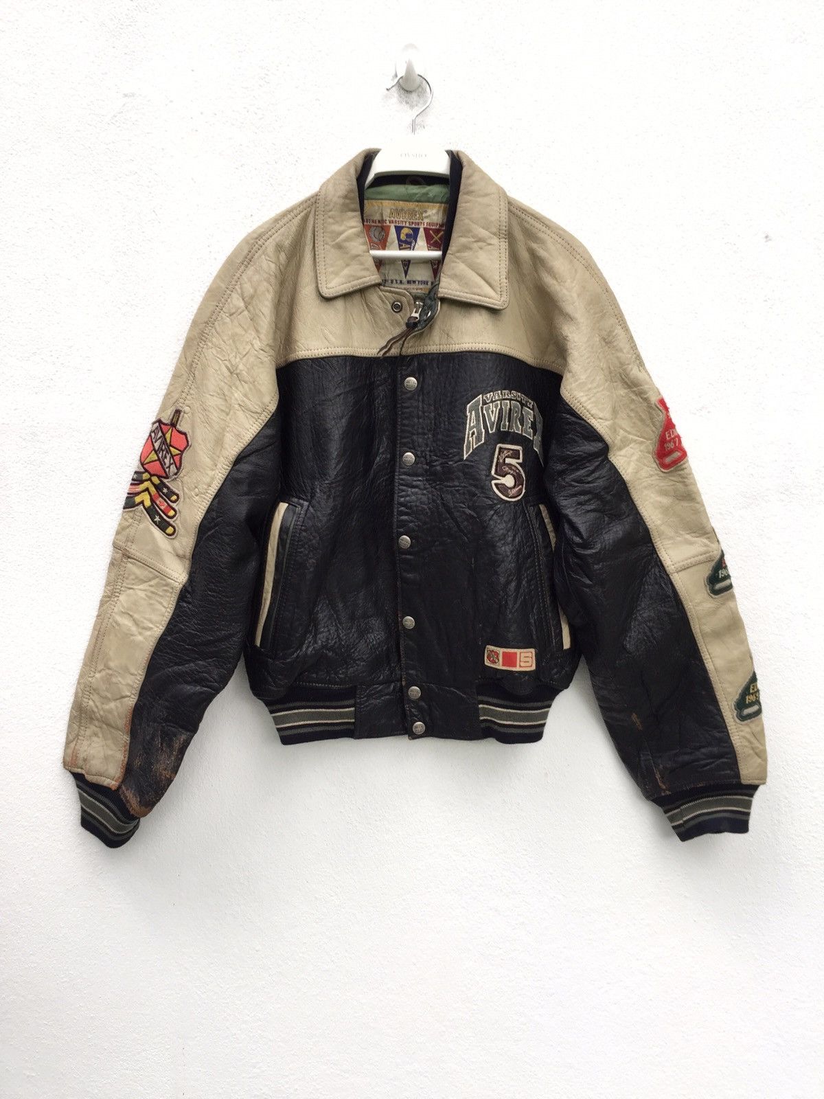 Avirex Vintage NYC Varsity Embroidered Letterman Avirex Jacket Size US M / EU 48-50 / 2 - 1 Thumbnail