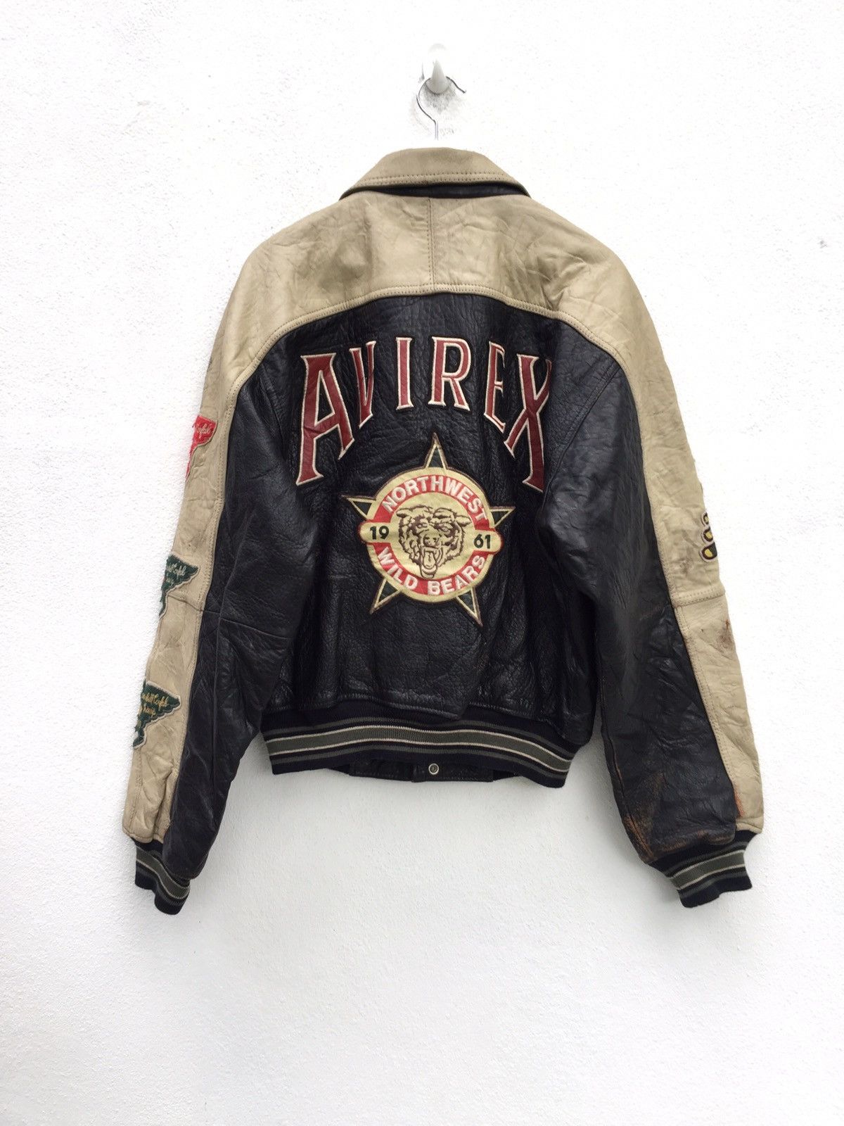 Avirex Vintage NYC Varsity Embroidered Letterman Avirex Jacket Size US M / EU 48-50 / 2 - 2 Thumbnail