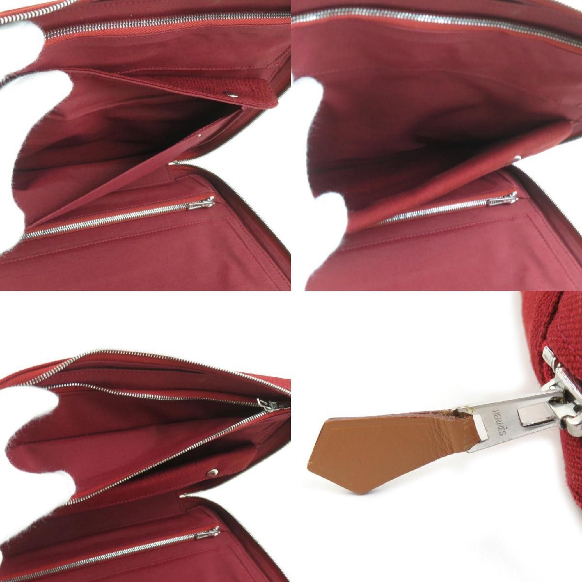 Hermes Hermes Organizer Cotton Brown Silver Men's Women's e60197a Size ONE SIZE - 4 Thumbnail