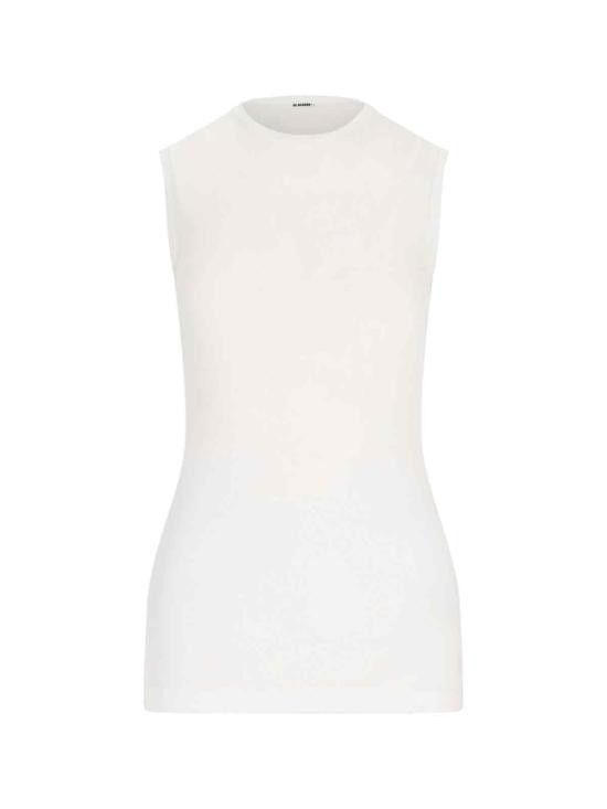 Jil Sander JIL SANDER Women Tops J40FV0106 JTN356 961 White Size M / US 6-8 / IT 42-44 - 3 Thumbnail