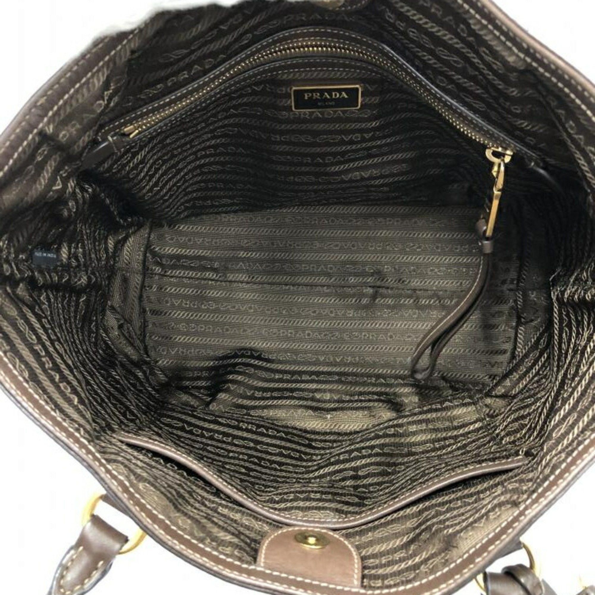 Prada Prada Logo Jacquard tote Size ONE SIZE - 6 Thumbnail