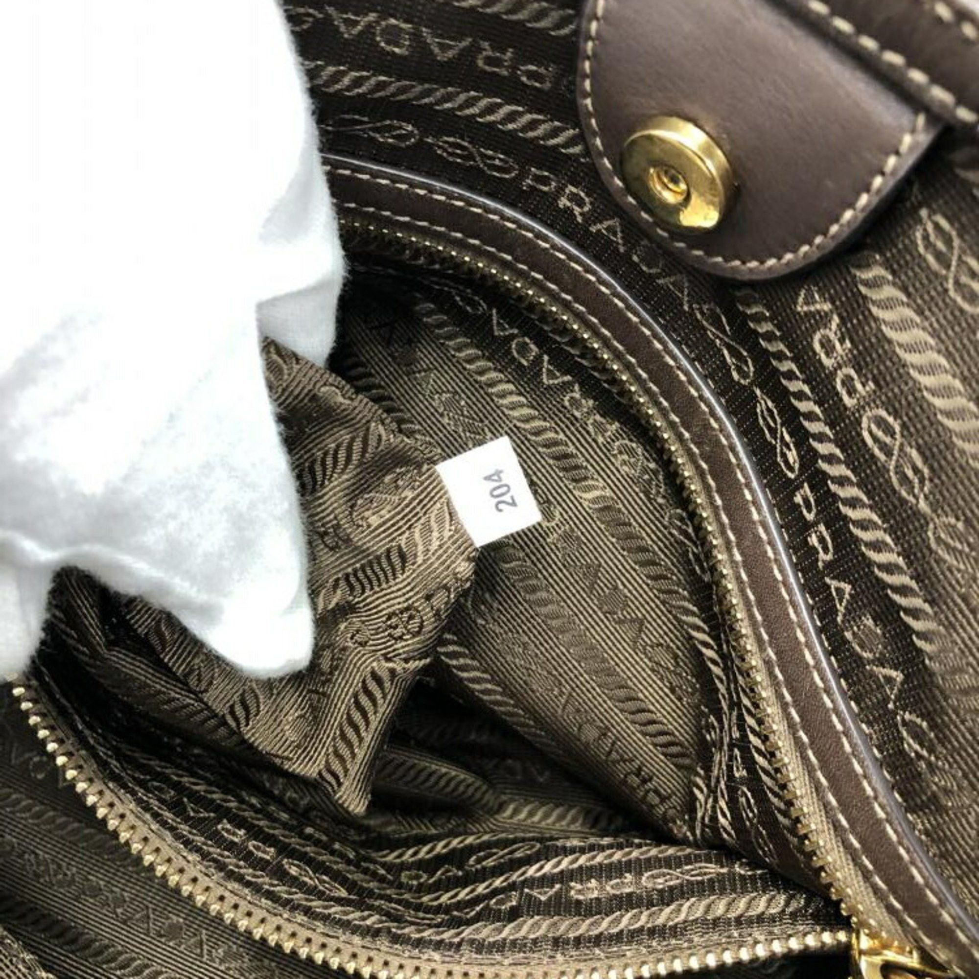 Prada Prada Logo Jacquard tote Size ONE SIZE - 8 Thumbnail