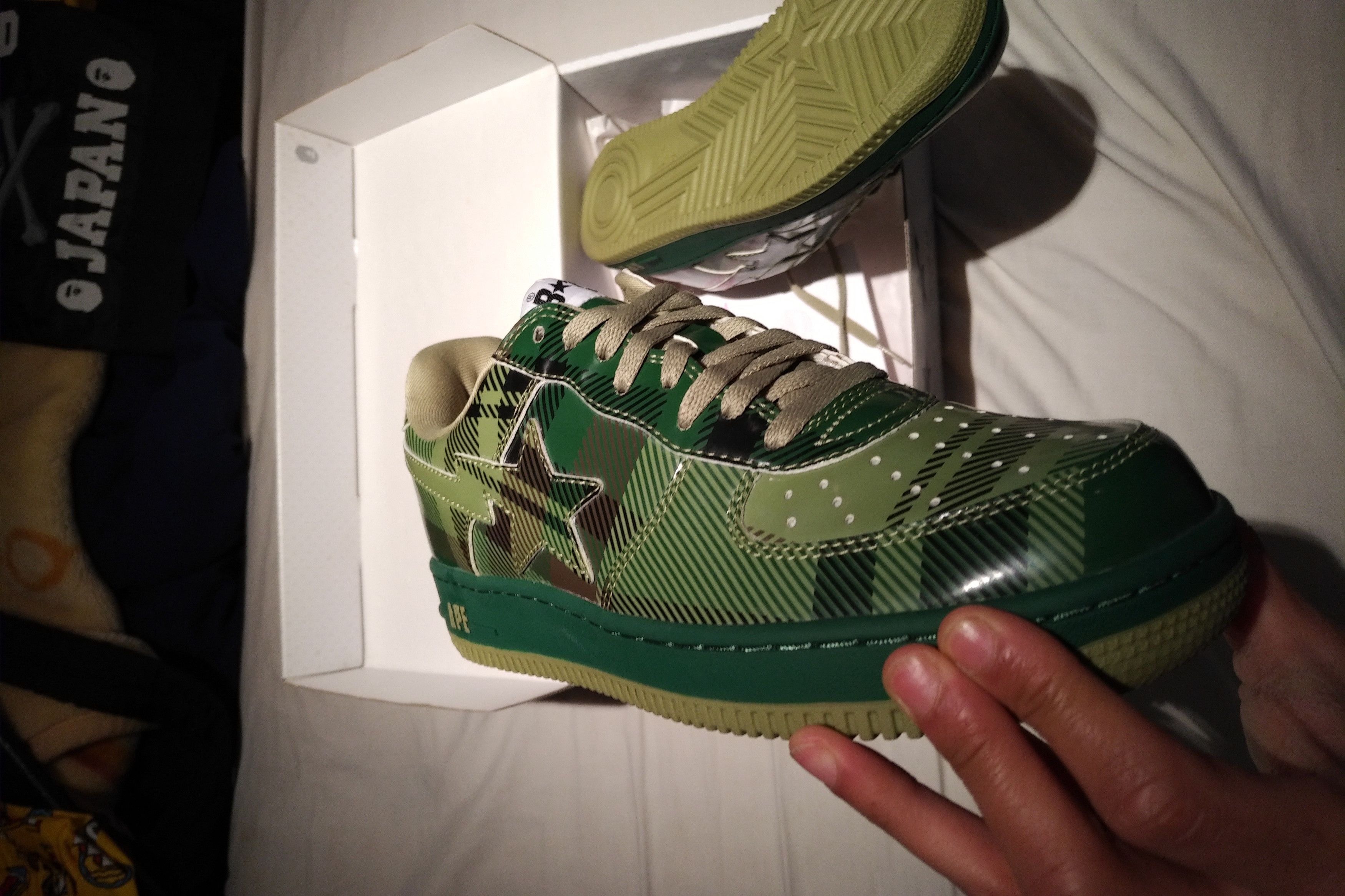 Bape BRAND NEW A Bathing Ape BAPE Sta Bapesta Green Paisley US10 