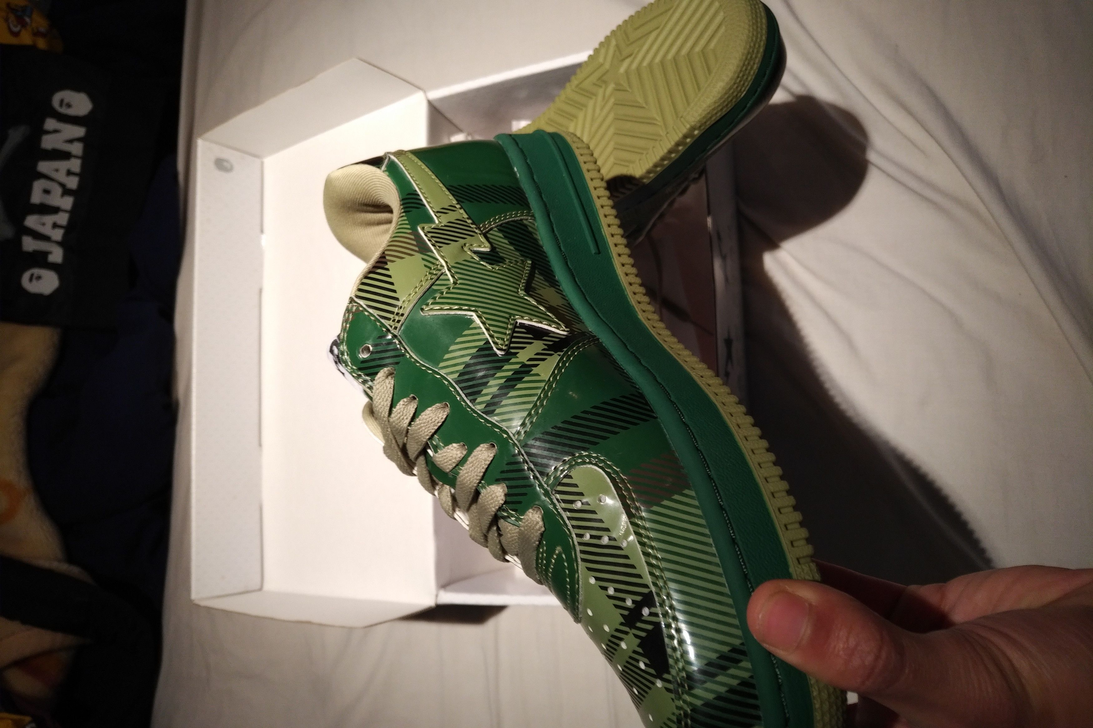 Bape BRAND NEW A Bathing Ape BAPE Sta Bapesta Green Paisley US10 