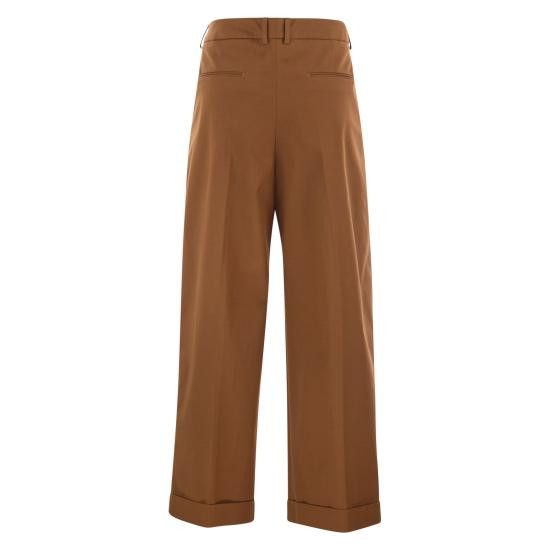 PT Torino PT TORINO Women Straight Pants CDVSNNZ00STD SD59 BROWN Size 34" / US 12 / IT 48 - 2 Thumbnail