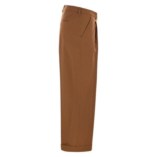 PT Torino PT TORINO Women Straight Pants CDVSNNZ00STD SD59 BROWN Size 34" / US 12 / IT 48 - 3 Thumbnail