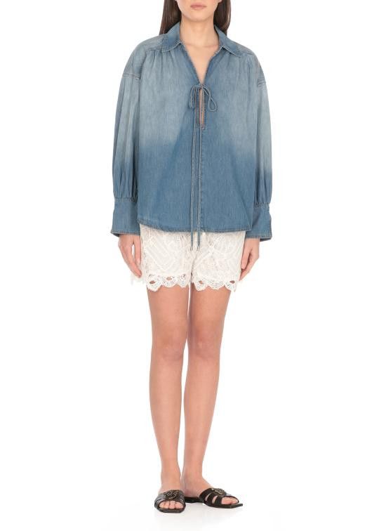 Pinko PINKO Women Shirts 104630 A2DTPJO Blue Size S / US 4 / IT 40 - 2 Thumbnail