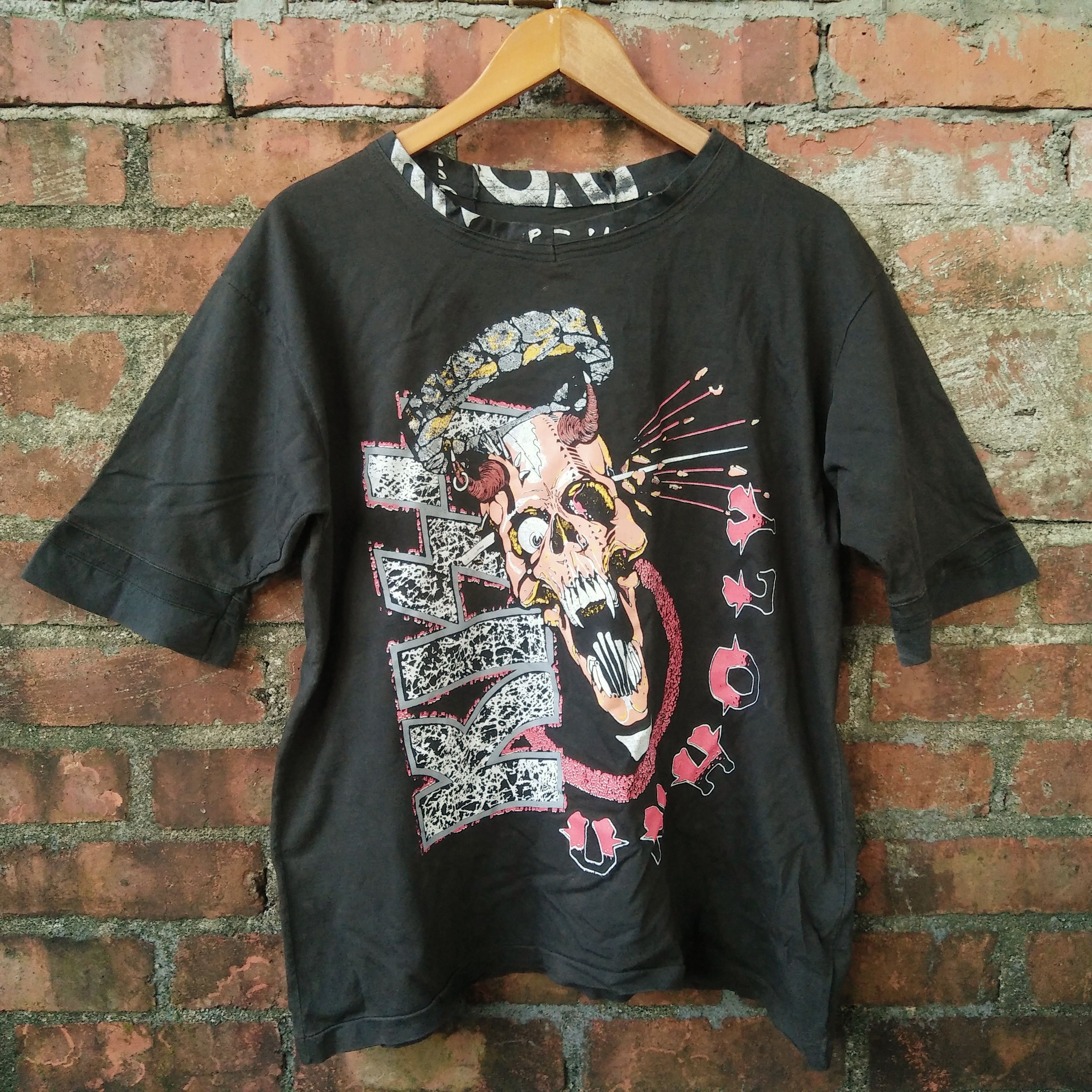 Band Tees × Custom × Vintage Vintage 90s Kiss Unholy x Motley Crue 