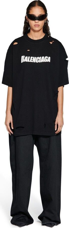 Balenciaga Caps T-Shirt Boxy Fit in black Size US XL / EU 56 / 4 - 3 Thumbnail