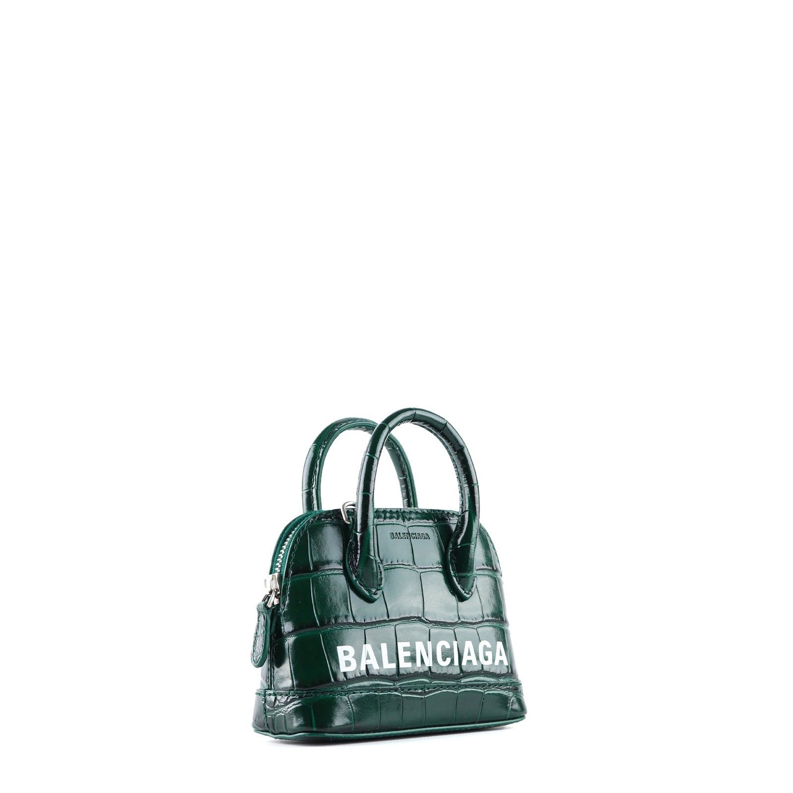 Balenciaga BALENCIAGA - Balenciaga Ville mini shoulder bag in green crocodile-embossed leather Size ONE SIZE - 2 Thumbnail