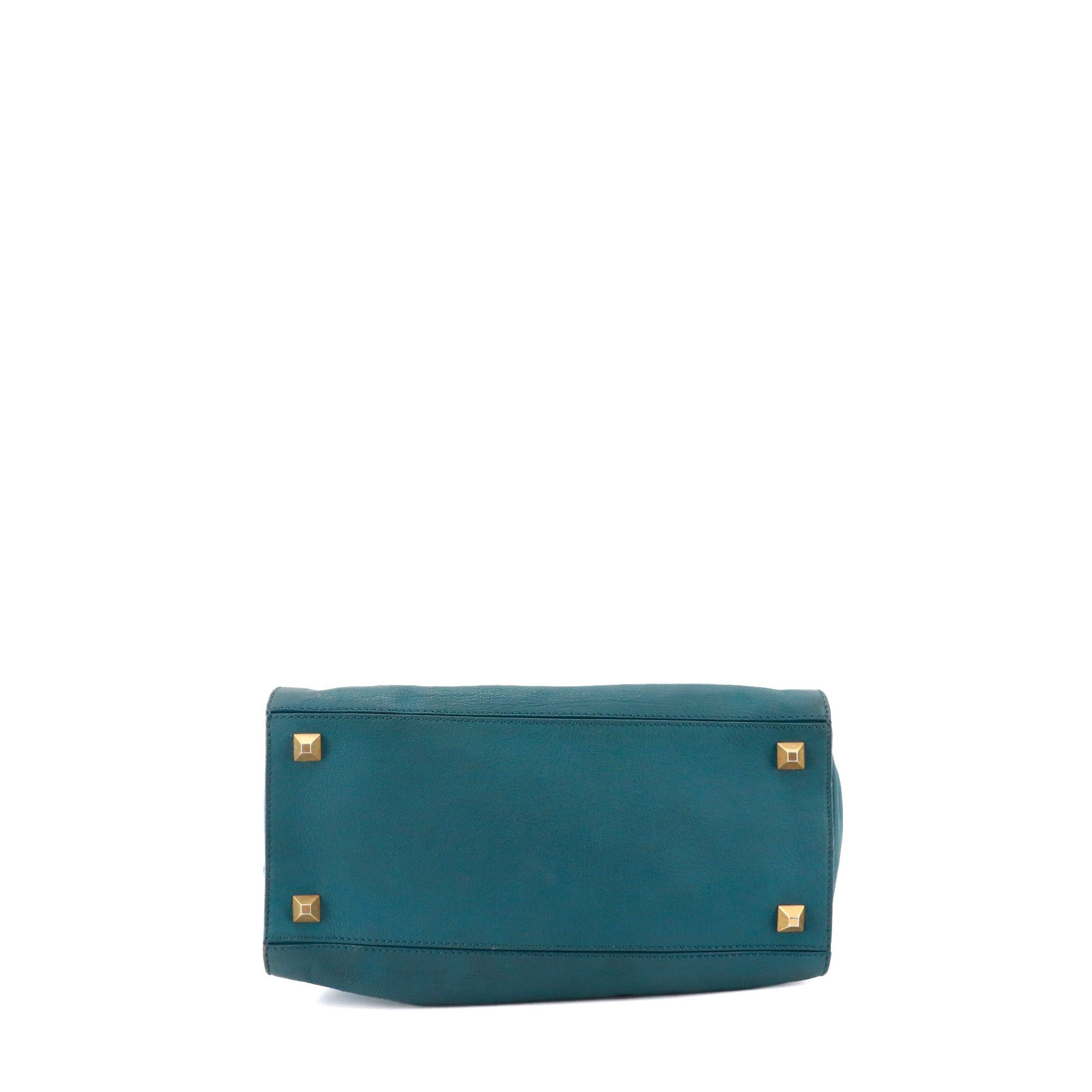 Balenciaga BALENCIAGA - Balenciaga Pleine Fleur handbag in duck blue grained leather Size ONE SIZE - 4 Thumbnail