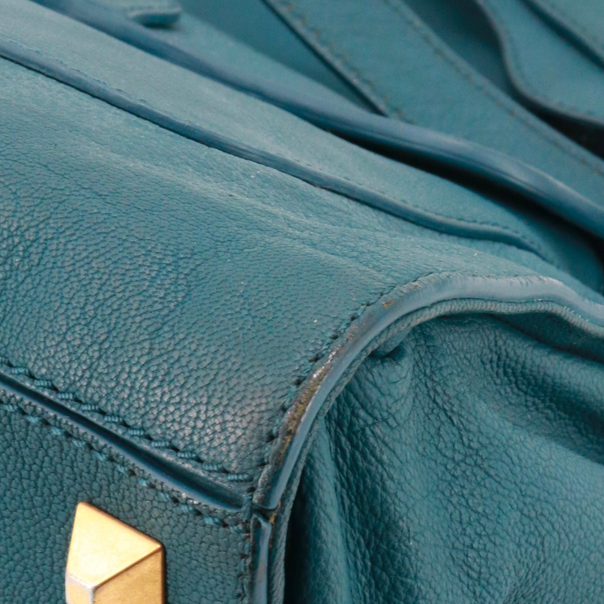 Balenciaga BALENCIAGA - Balenciaga Pleine Fleur handbag in duck blue grained leather Size ONE SIZE - 7 Thumbnail