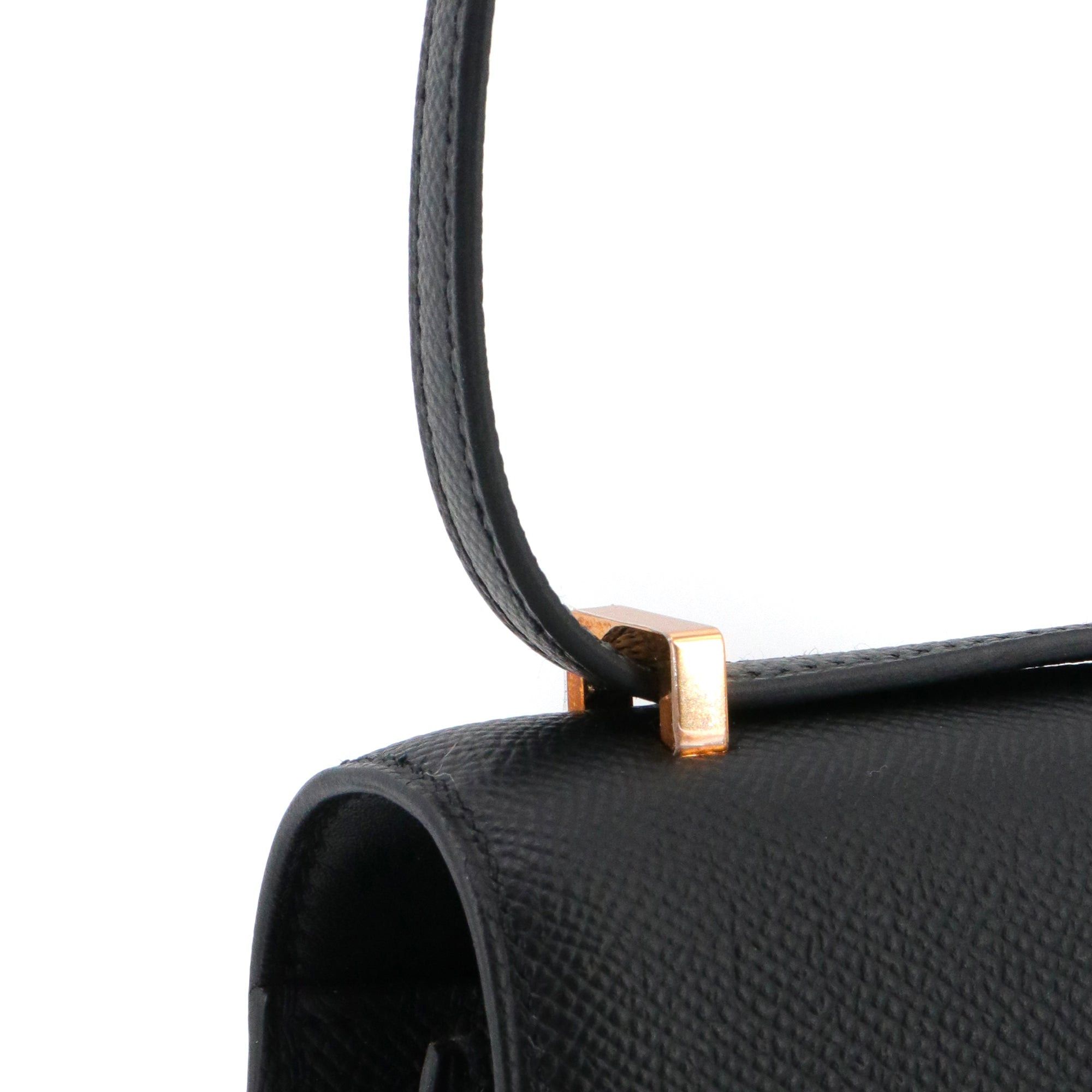 Hermes HERMÈS - Constance 18 Hermès shoulder bag in black epsom leather Size ONE SIZE - 8 Thumbnail