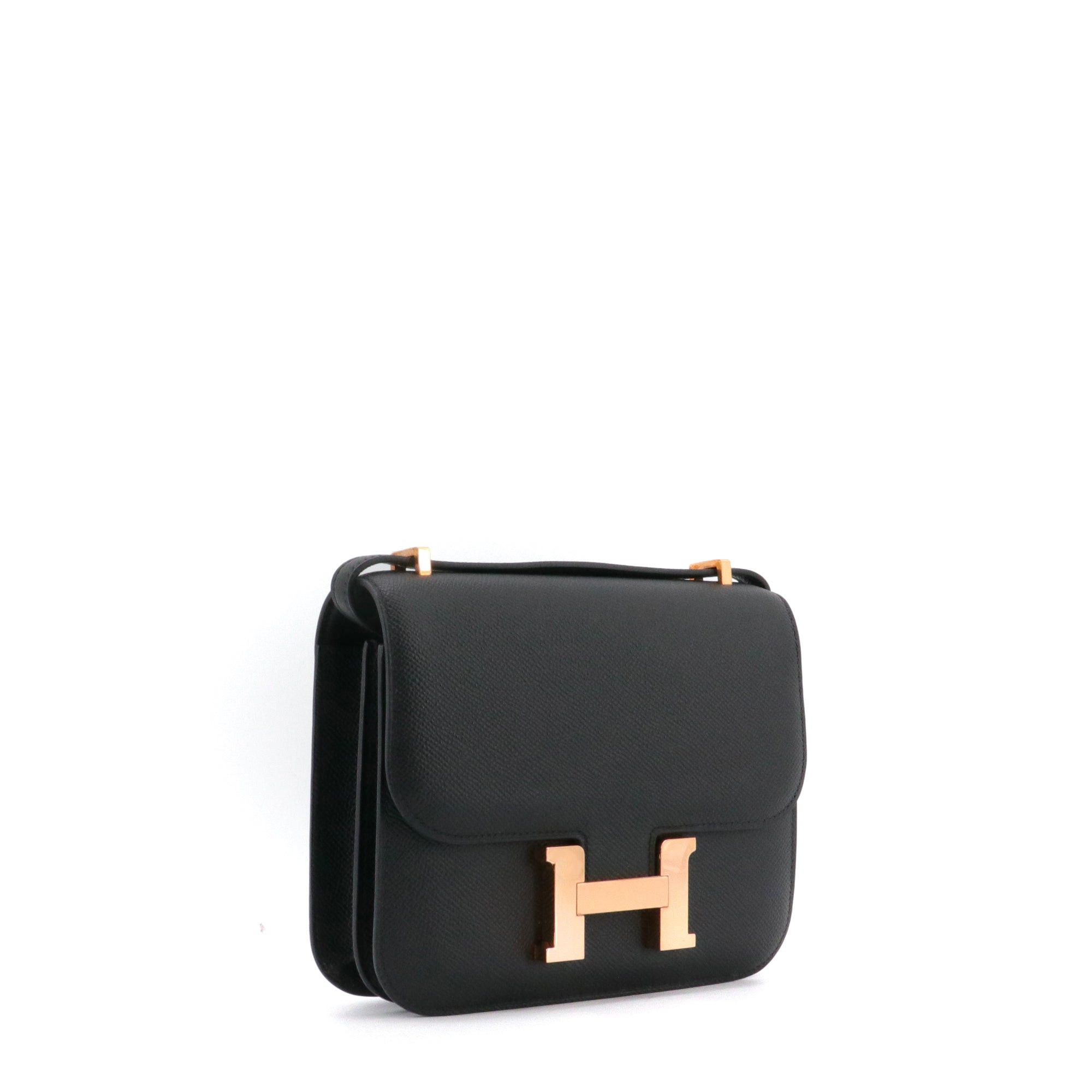Hermes HERMÈS - Constance 18 Hermès shoulder bag in black epsom leather Size ONE SIZE - 2 Thumbnail