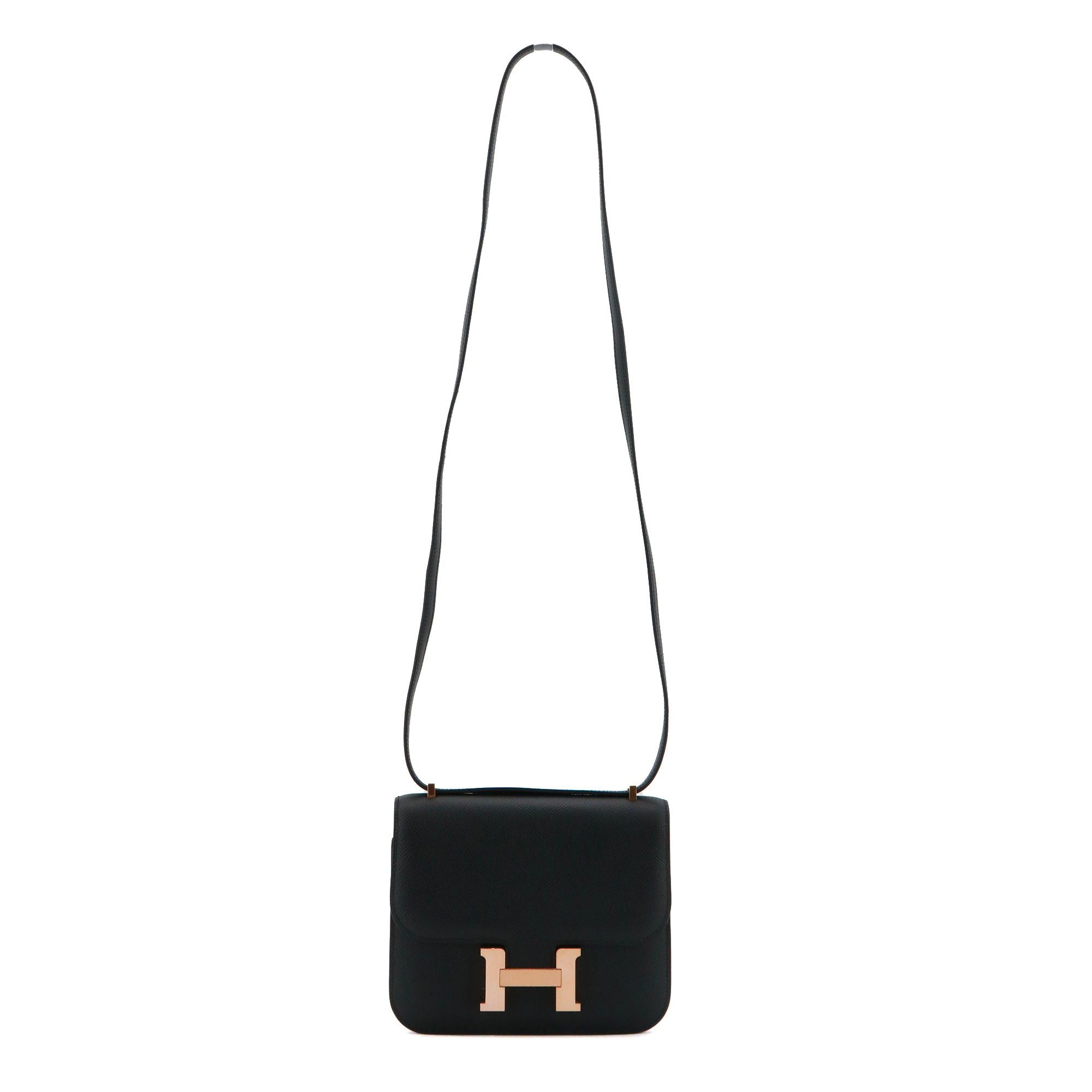 Hermes HERMÈS - Constance 18 Hermès shoulder bag in black epsom leather Size ONE SIZE - 5 Thumbnail