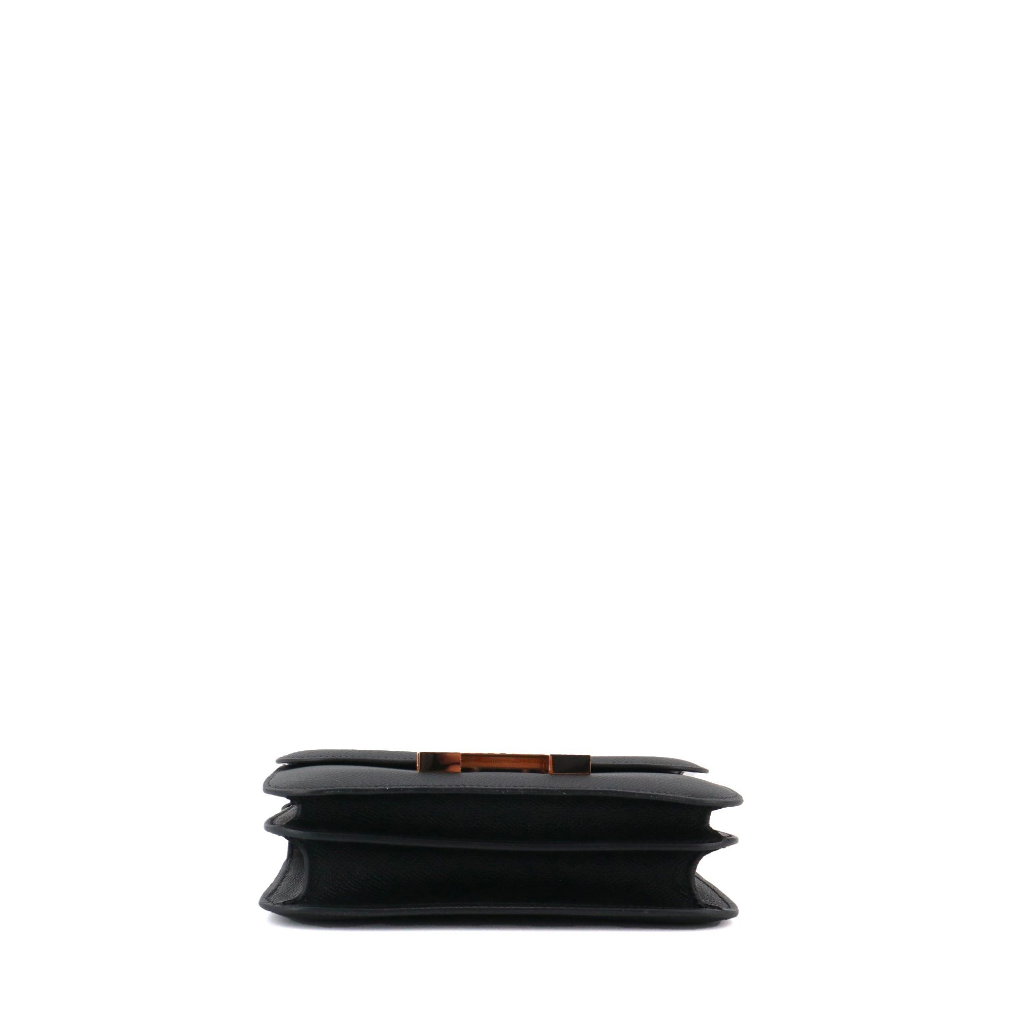 Hermes HERMÈS - Constance 18 Hermès shoulder bag in black epsom leather Size ONE SIZE - 4 Thumbnail