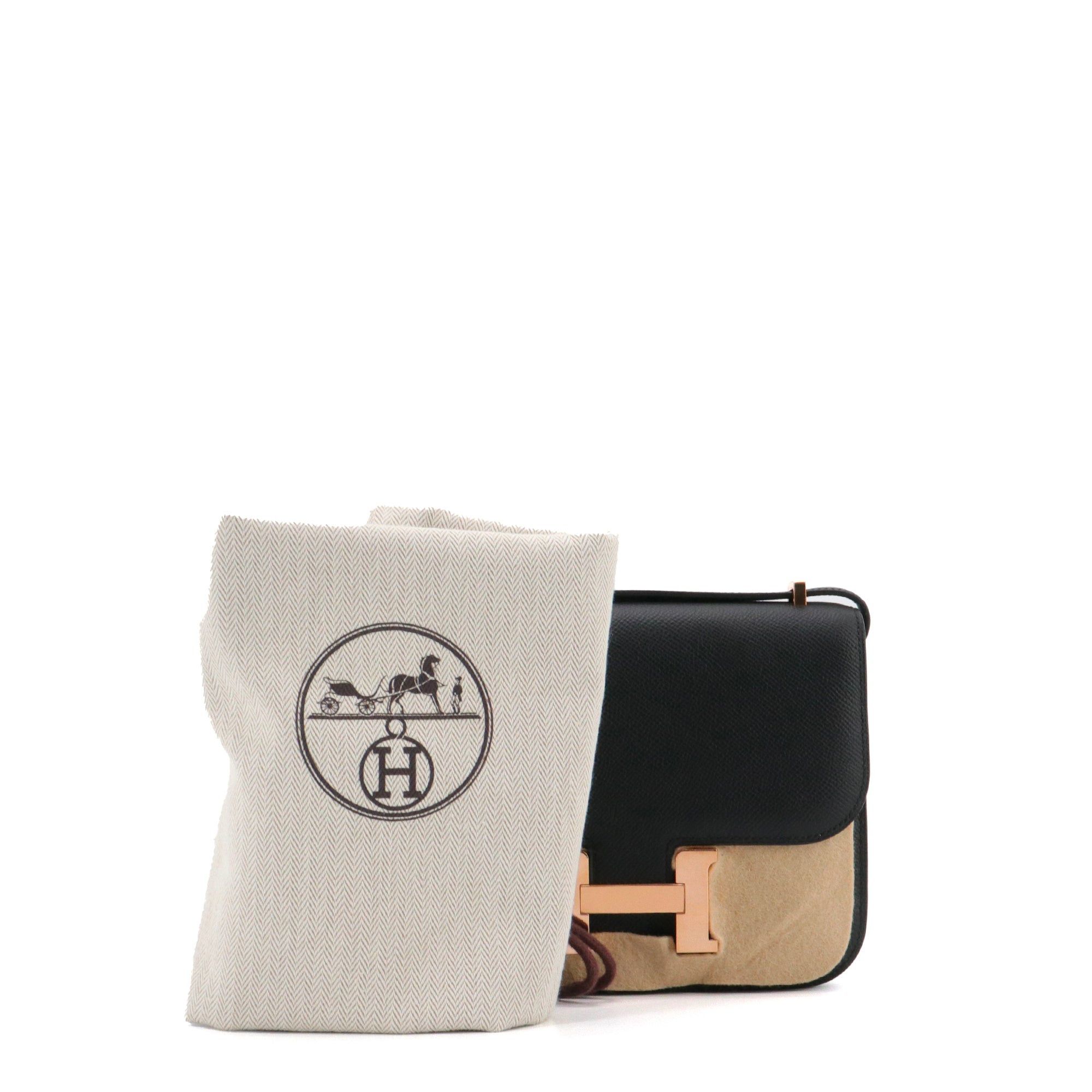 Hermes HERMÈS - Constance 18 Hermès shoulder bag in black epsom leather Size ONE SIZE - 14 Thumbnail