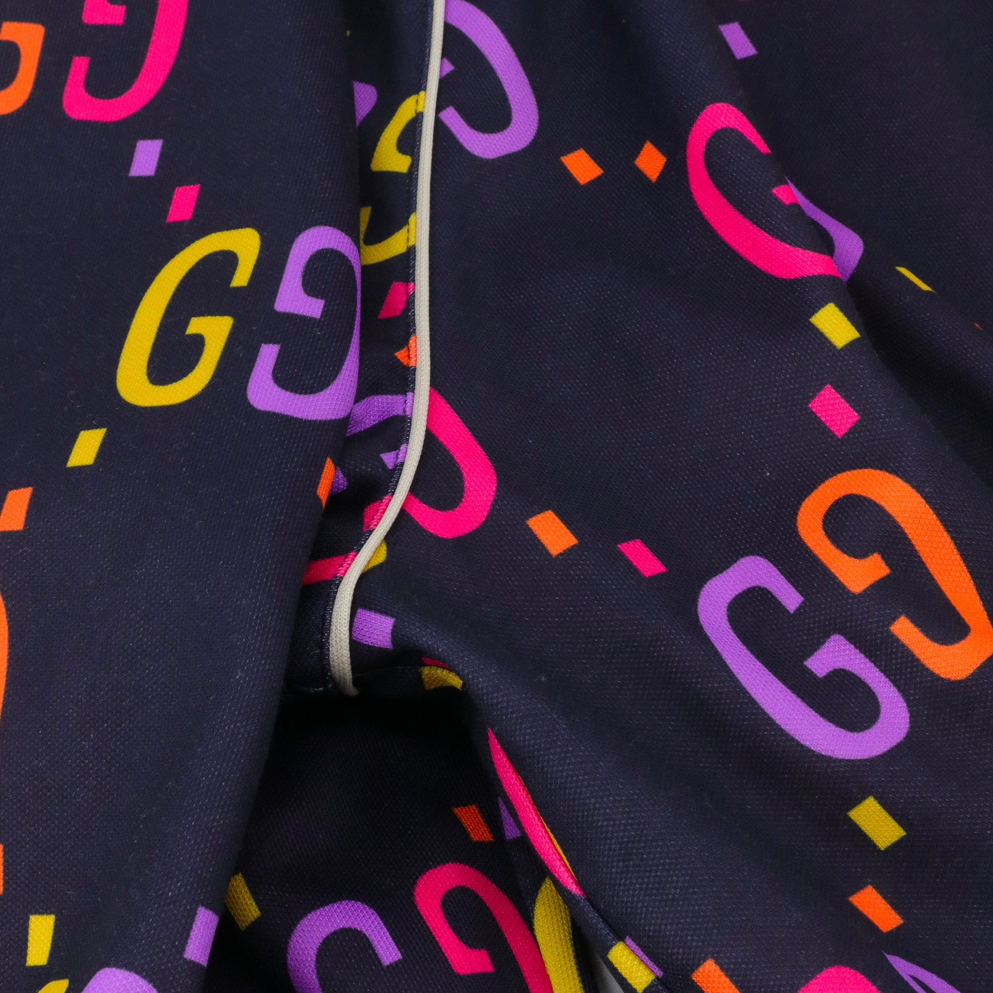 Gucci GUCCI - GG Gucci jacket in navy blue fabric with multicolor monogram (S) Size S / US 4 / IT 40 - 3 Thumbnail