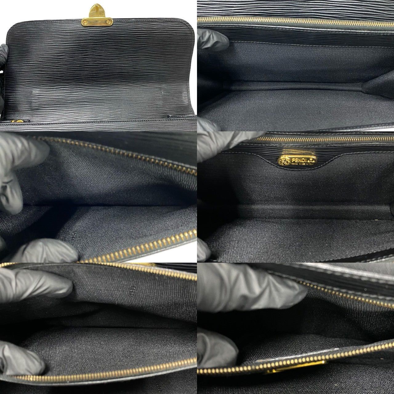 Fendi Fendi Shoulder Bag Black Leather Size ONE SIZE - 8 Thumbnail
