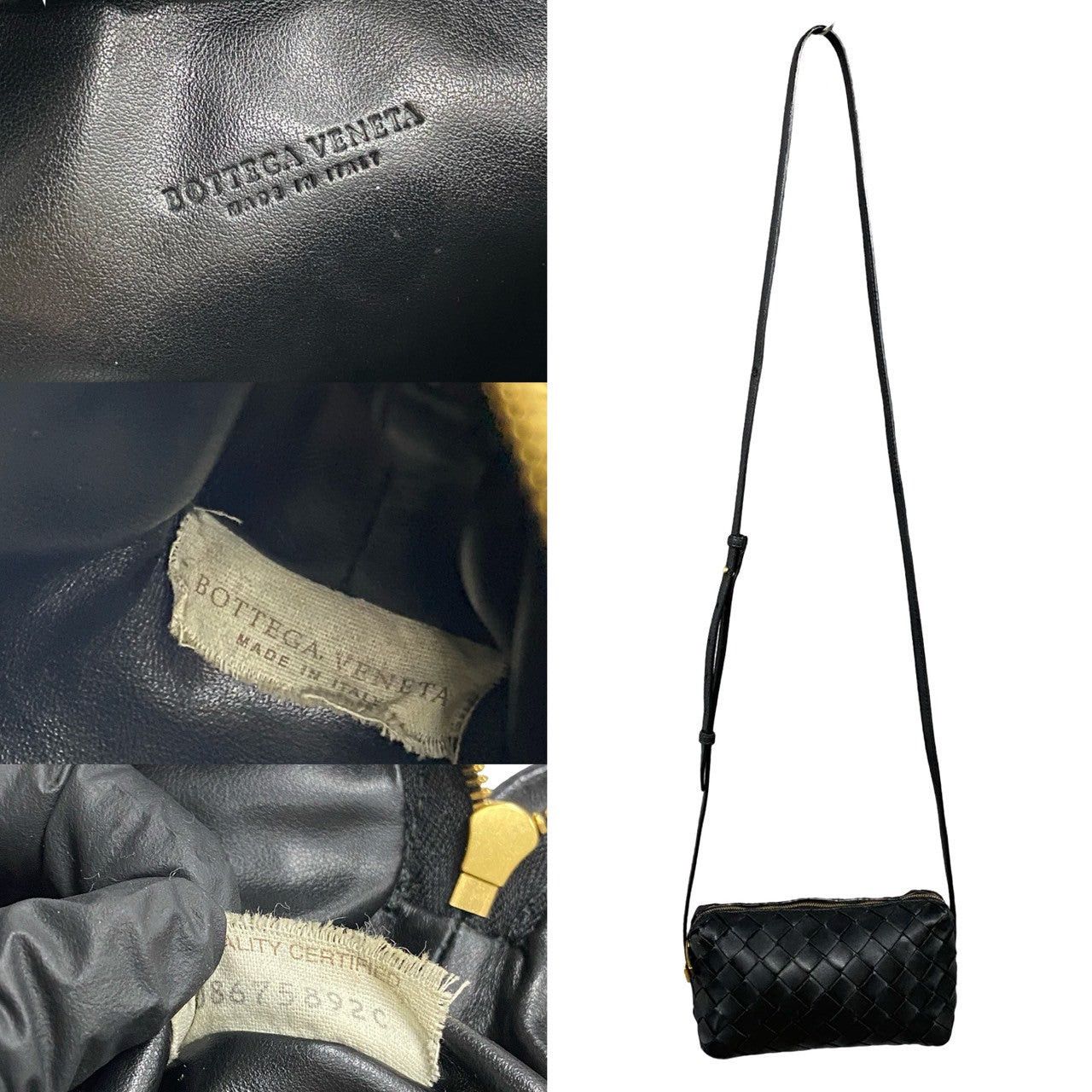 Bottega Veneta Bottega Veneta Shoulder Bag Black Leather Size ONE SIZE - 3 Thumbnail