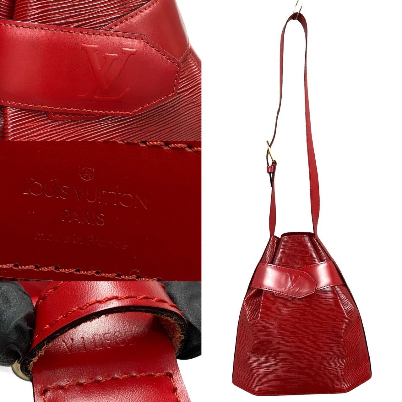 Louis Vuitton Louis Vuitton Shoulder Bag Red Leather Size ONE SIZE - 3 Thumbnail
