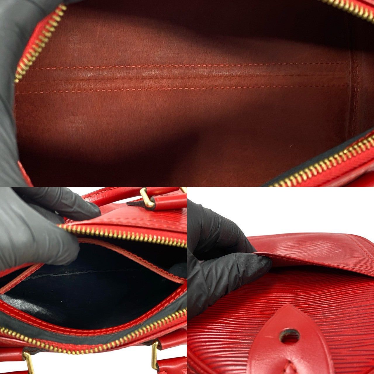 Louis Vuitton Louis Vuitton Handbag Red Leather Size ONE SIZE - 8 Thumbnail