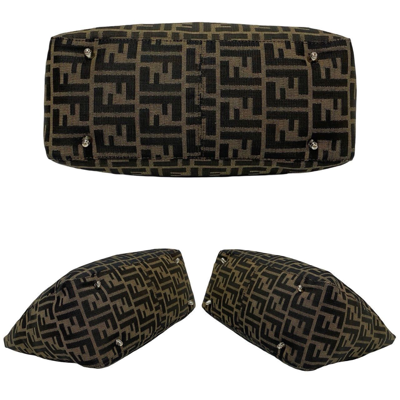 Fendi Fendi Handbag Brown Cotton Size ONE SIZE - 6 Thumbnail