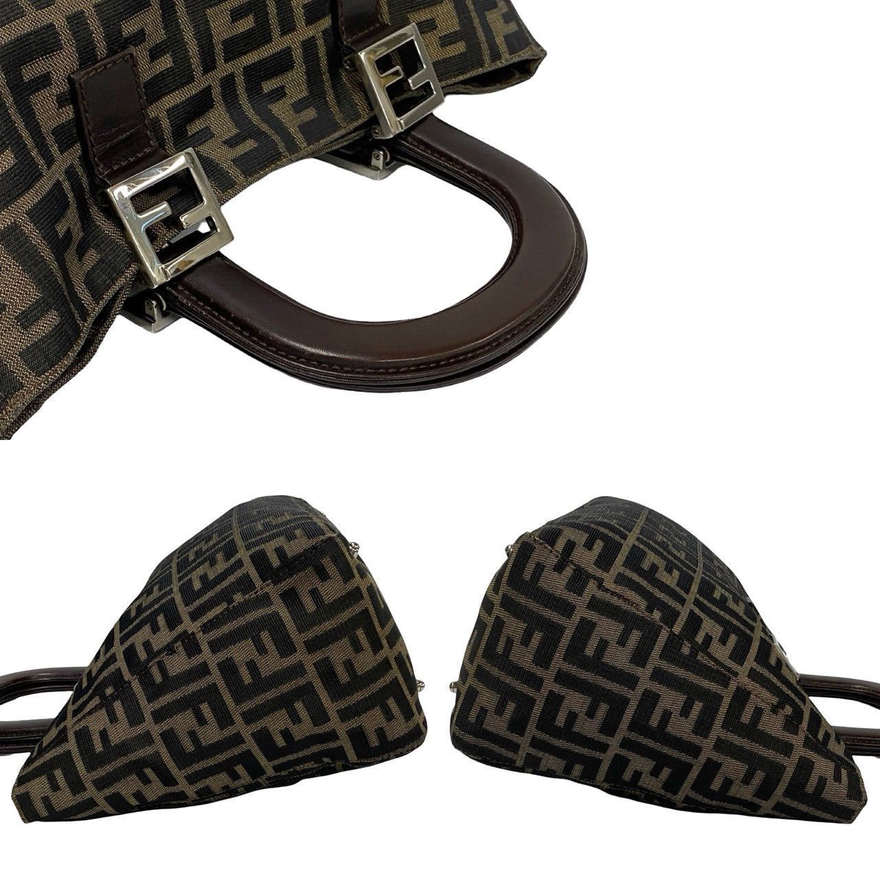Fendi Fendi Handbag Brown Cotton Size ONE SIZE - 5 Thumbnail