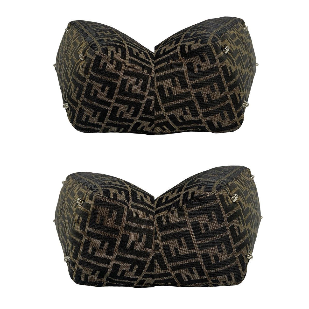 Fendi Fendi Handbag Brown Cotton Size ONE SIZE - 7 Thumbnail