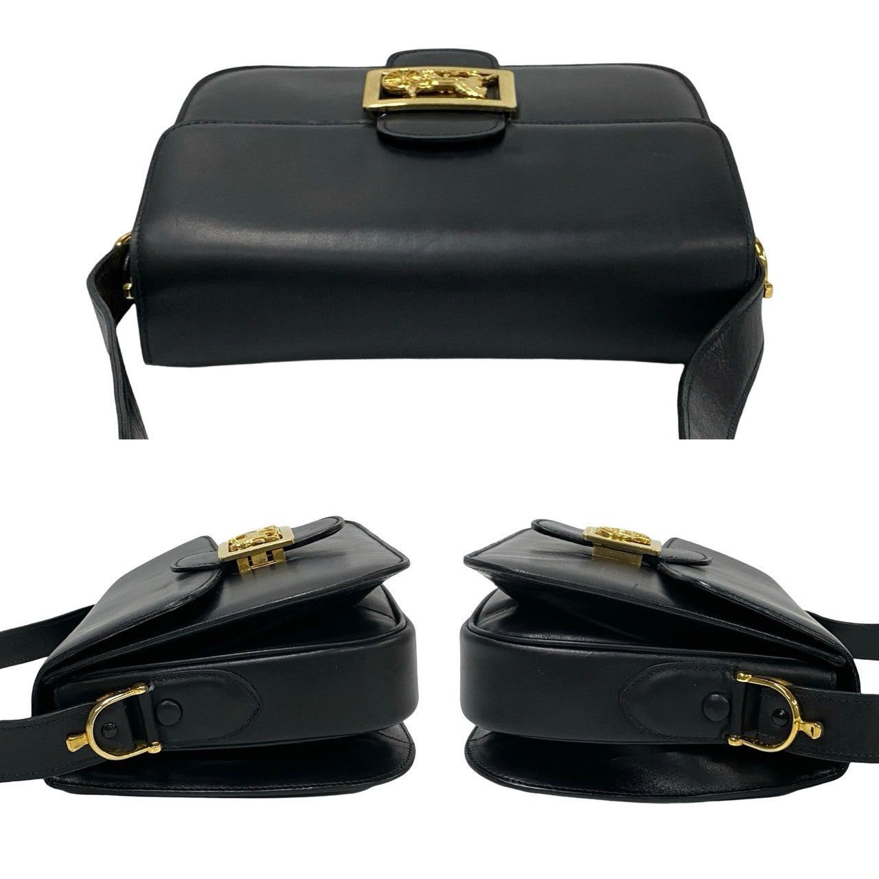 Celine Celine Shoulder Bag Black Leather Size ONE SIZE - 5 Thumbnail