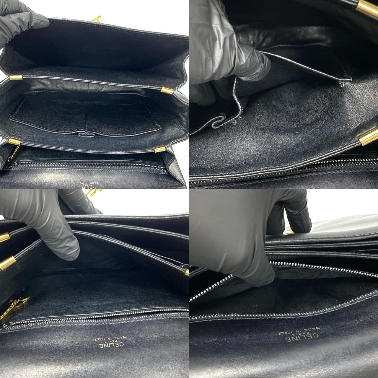 Celine Celine Shoulder Bag Black Leather Size ONE SIZE - 8 Thumbnail