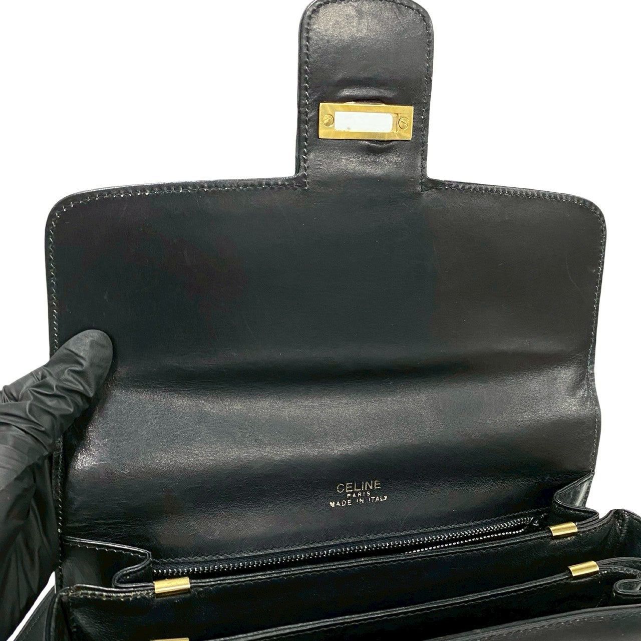 Celine Celine Shoulder Bag Black Leather Size ONE SIZE - 9 Thumbnail