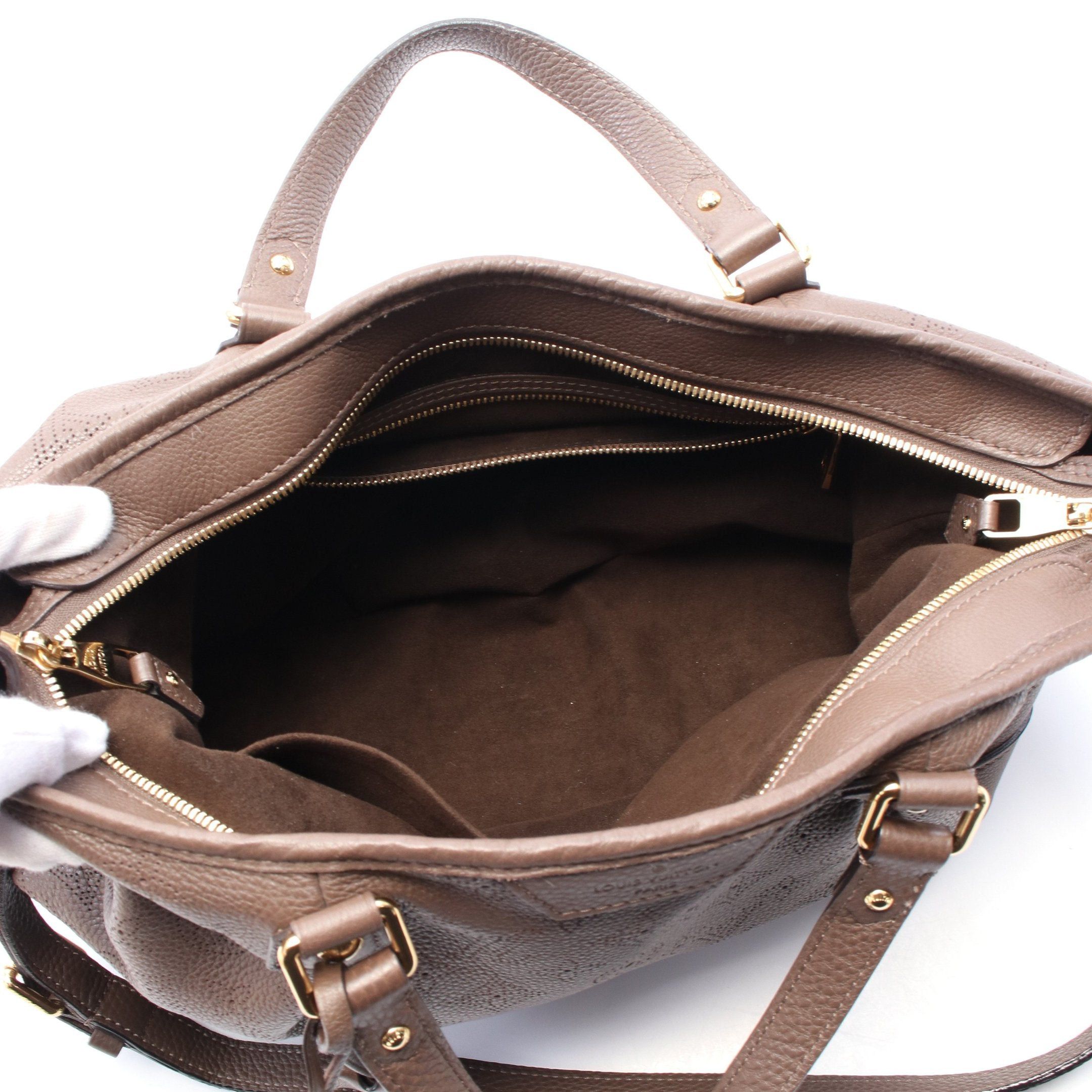 Louis Vuitton Louis Vuitton Stella Pm Monogram Mahina Handbag Leather Brown Size ONE SIZE - 3 Thumbnail