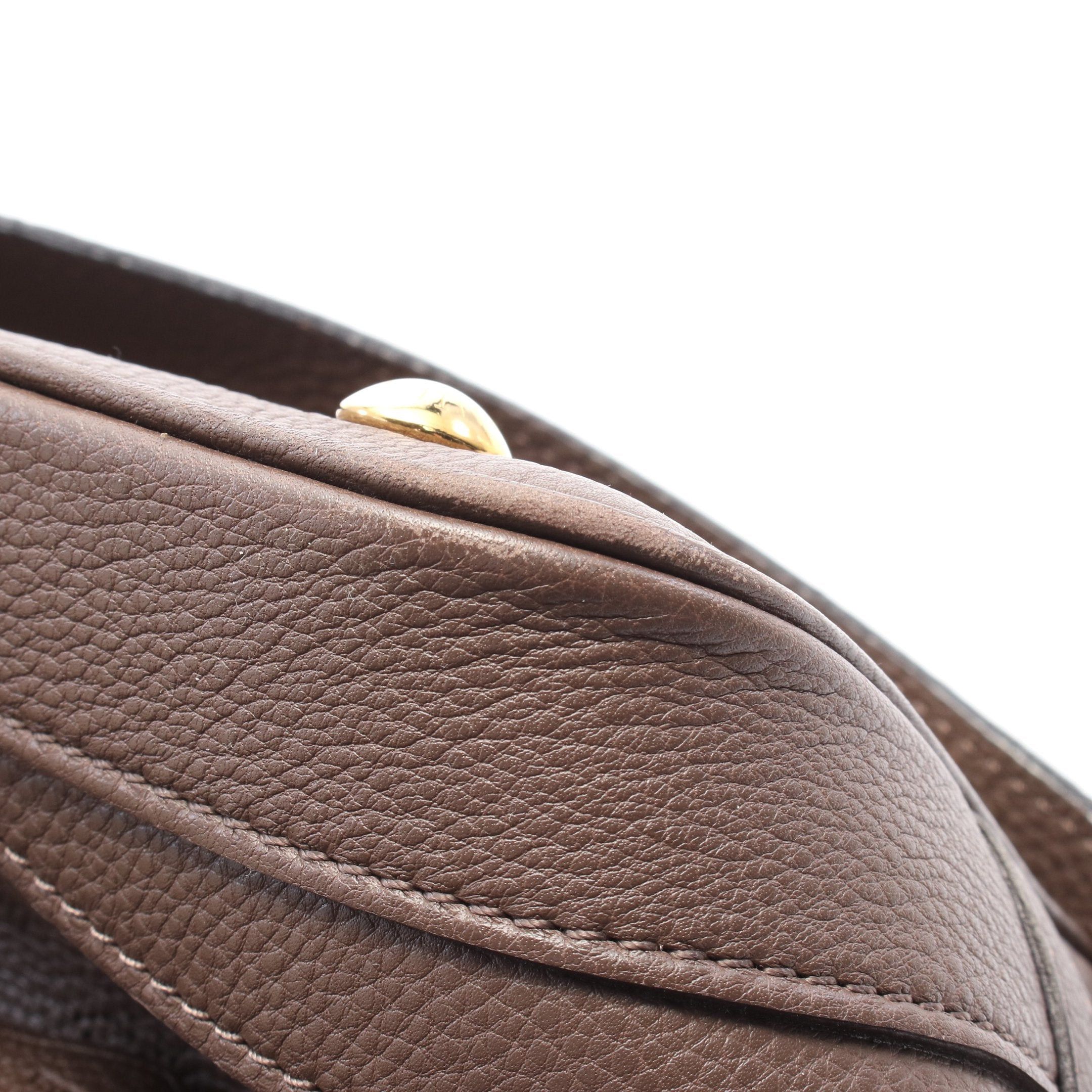 Louis Vuitton Louis Vuitton Stella Pm Monogram Mahina Handbag Leather Brown Size ONE SIZE - 8 Thumbnail