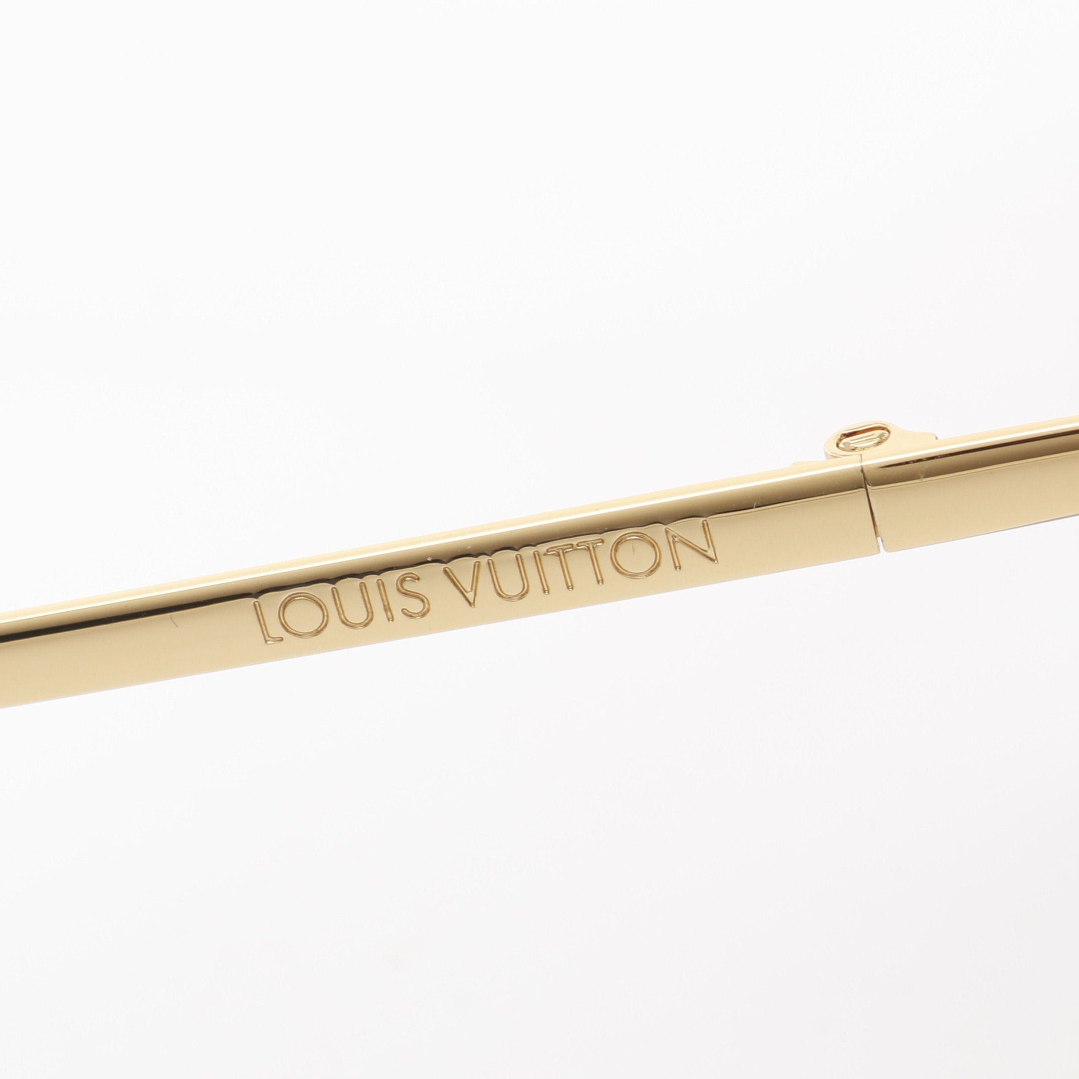 Louis Vuitton Louis Vuitton Round Sunglasses Gp Gold Black Size ONE SIZE - 10 Thumbnail
