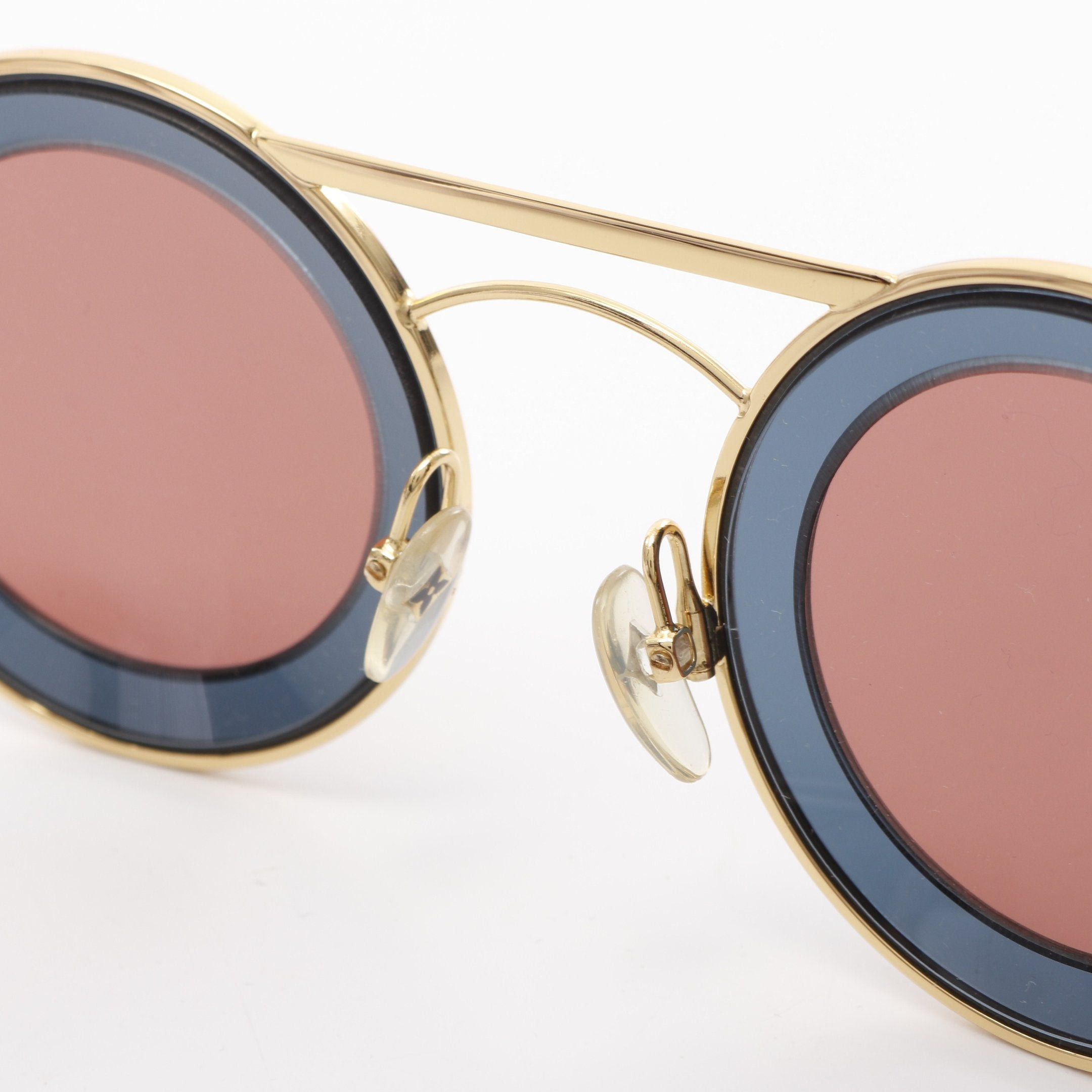 Louis Vuitton Louis Vuitton Round Sunglasses Gp Gold Black Size ONE SIZE - 7 Thumbnail