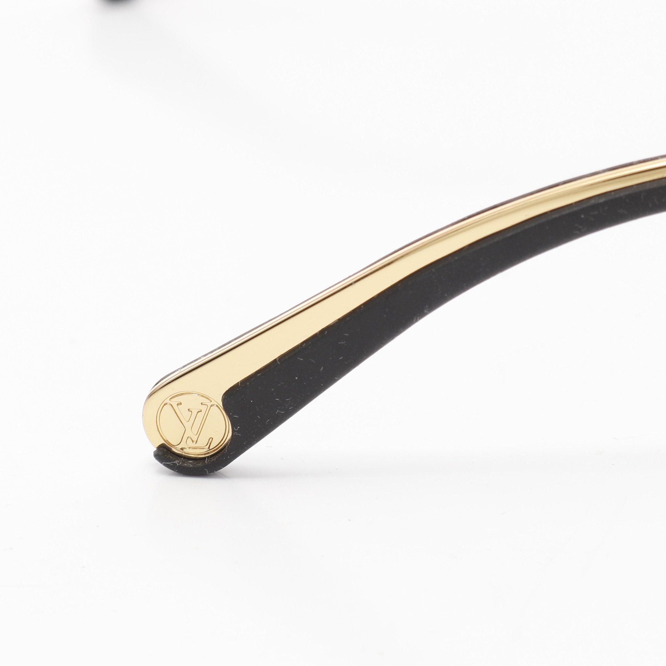 Louis Vuitton Louis Vuitton Round Sunglasses Gp Gold Black Size ONE SIZE - 9 Thumbnail