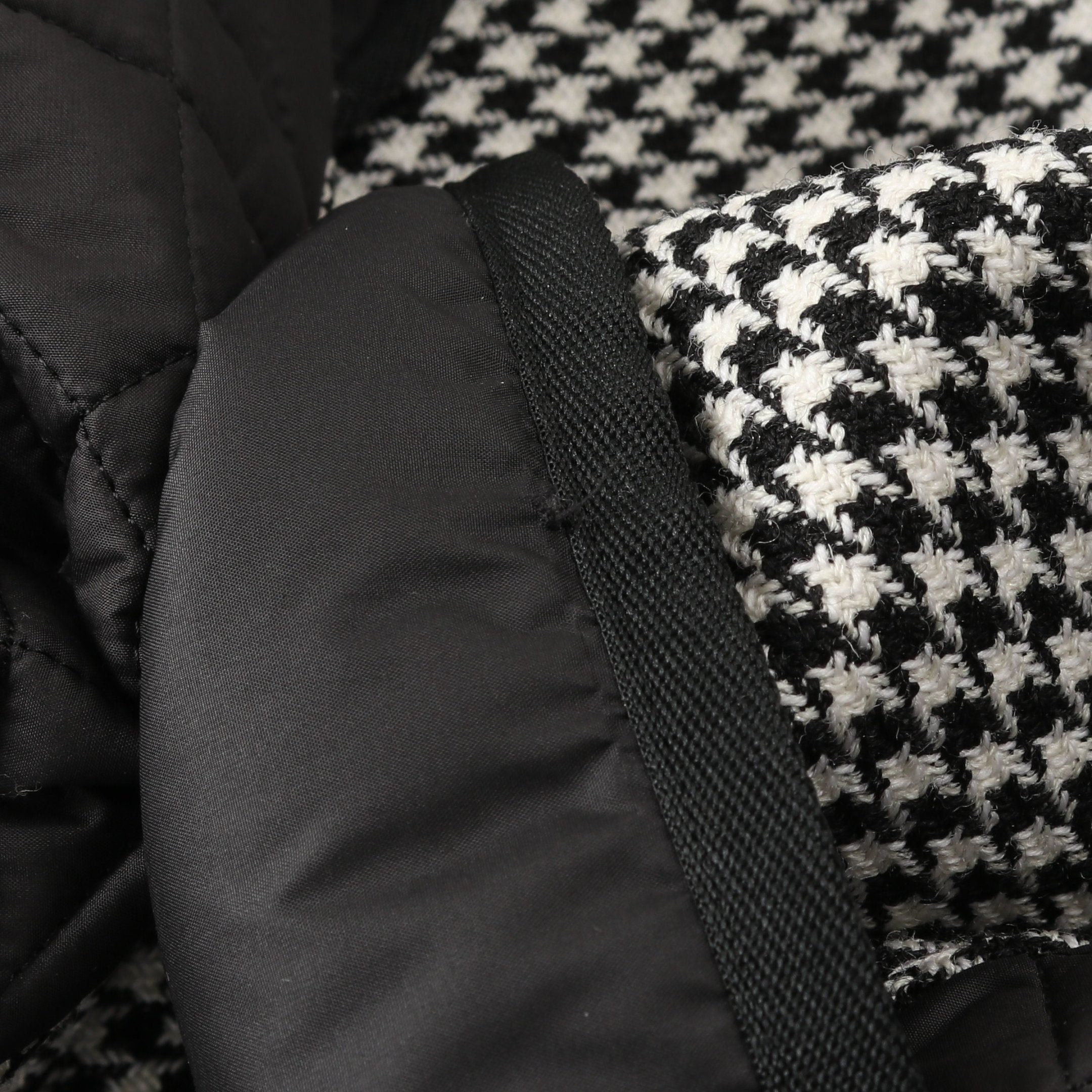 Dior Dior Bee Quilted Jacket Houndstooth Wool Black White Size ONE SIZE - 6 Thumbnail