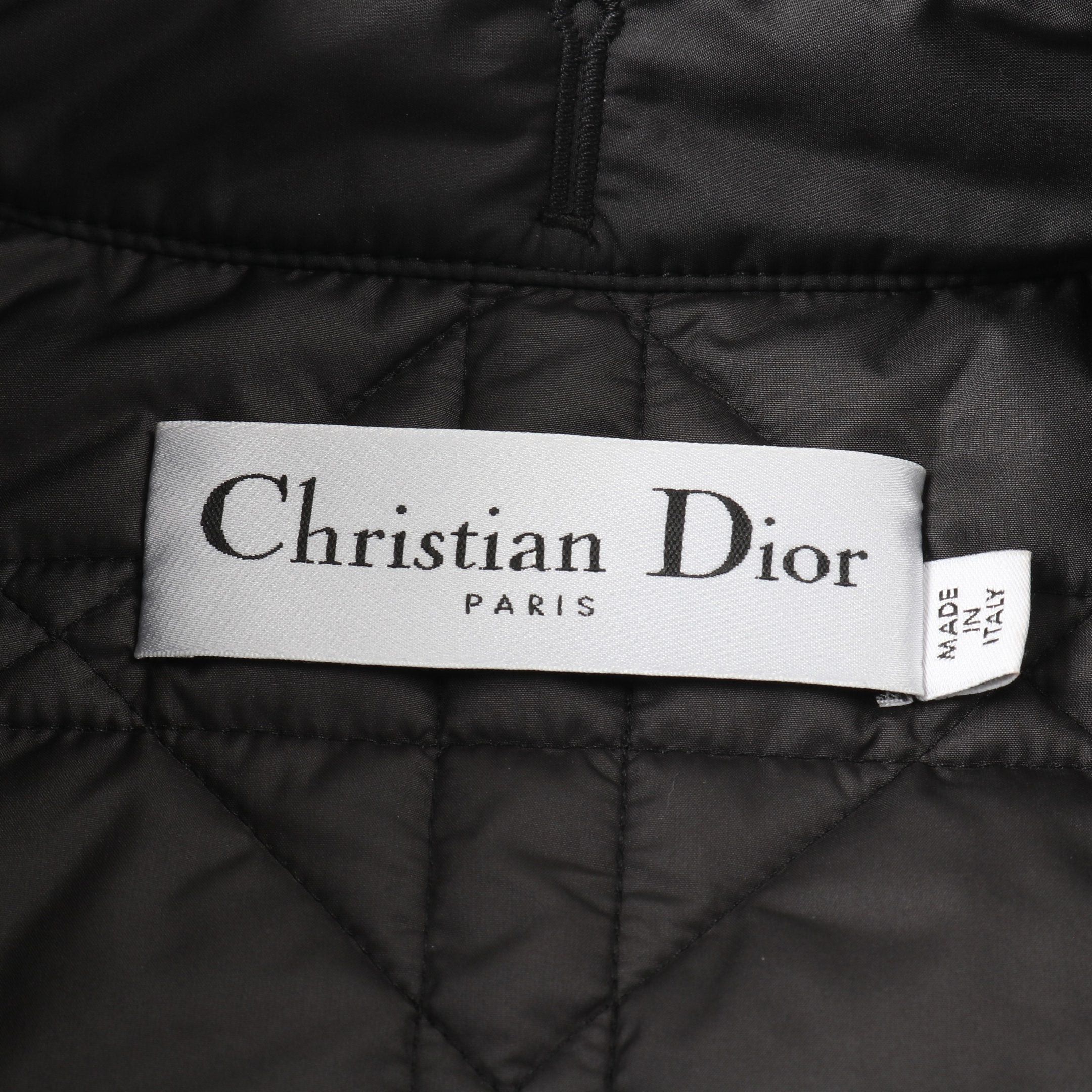 Dior Dior Bee Quilted Jacket Houndstooth Wool Black White Size ONE SIZE - 3 Thumbnail