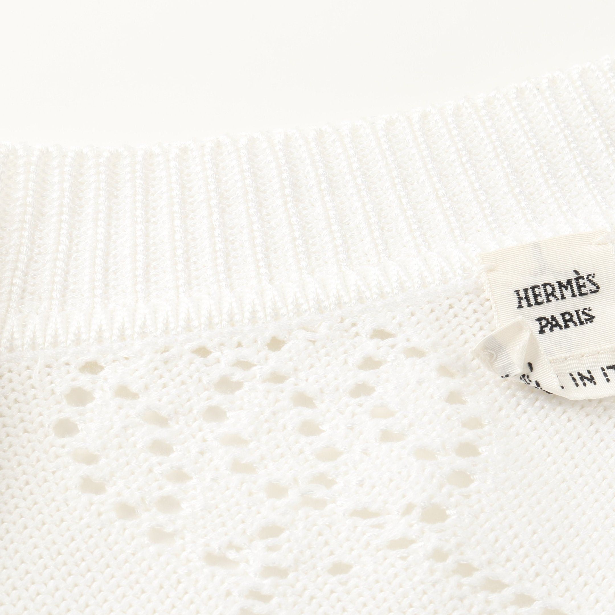 Hermes Hermes H Lift Serie Button Cardigan Rayon Cotton White Size ONE SIZE - 6 Thumbnail
