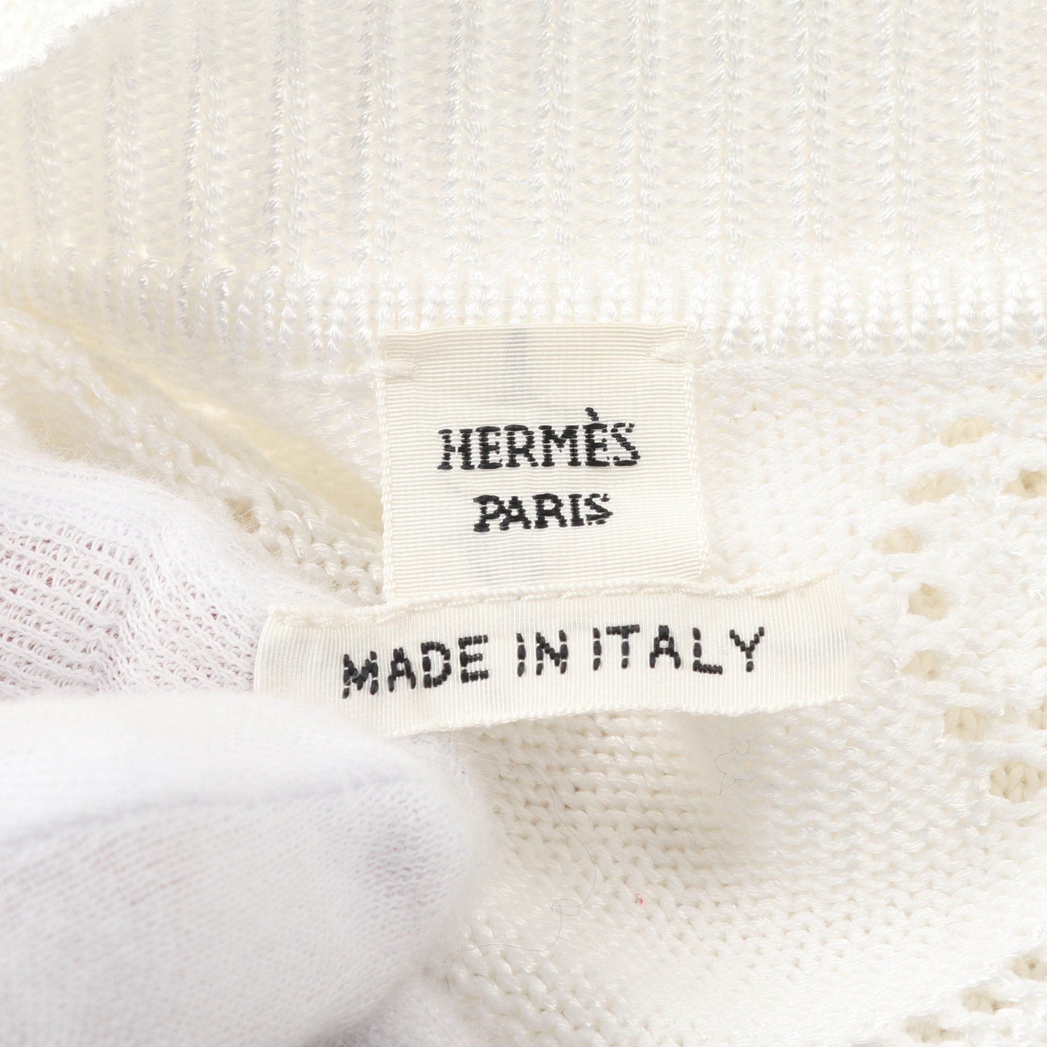Hermes Hermes H Lift Serie Button Cardigan Rayon Cotton White Size ONE SIZE - 3 Thumbnail
