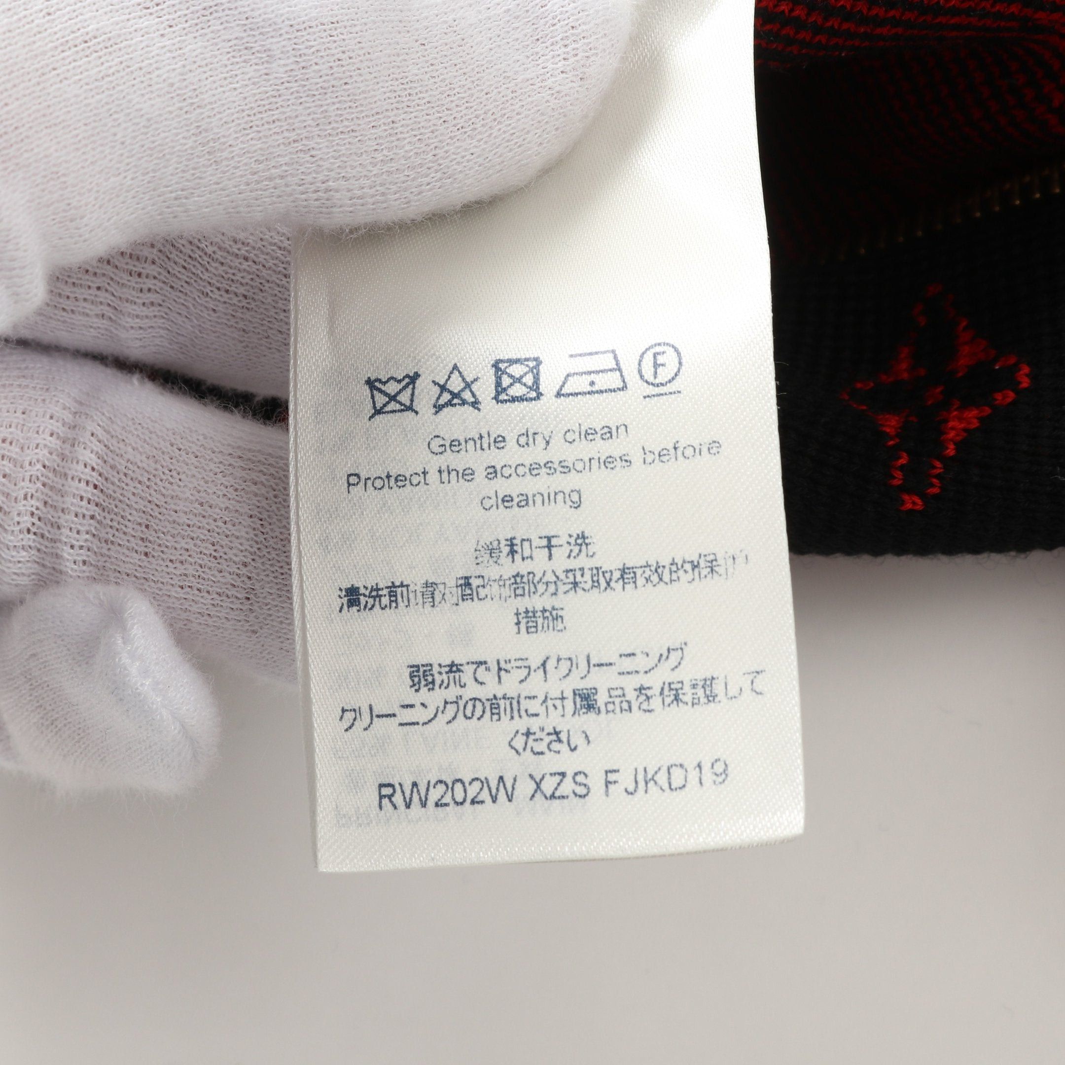 Louis Vuitton Louis Vuitton Monogram One Piece No Sleeve Wool Cotton Silk Black Red Size ONE SIZE - 5 Thumbnail