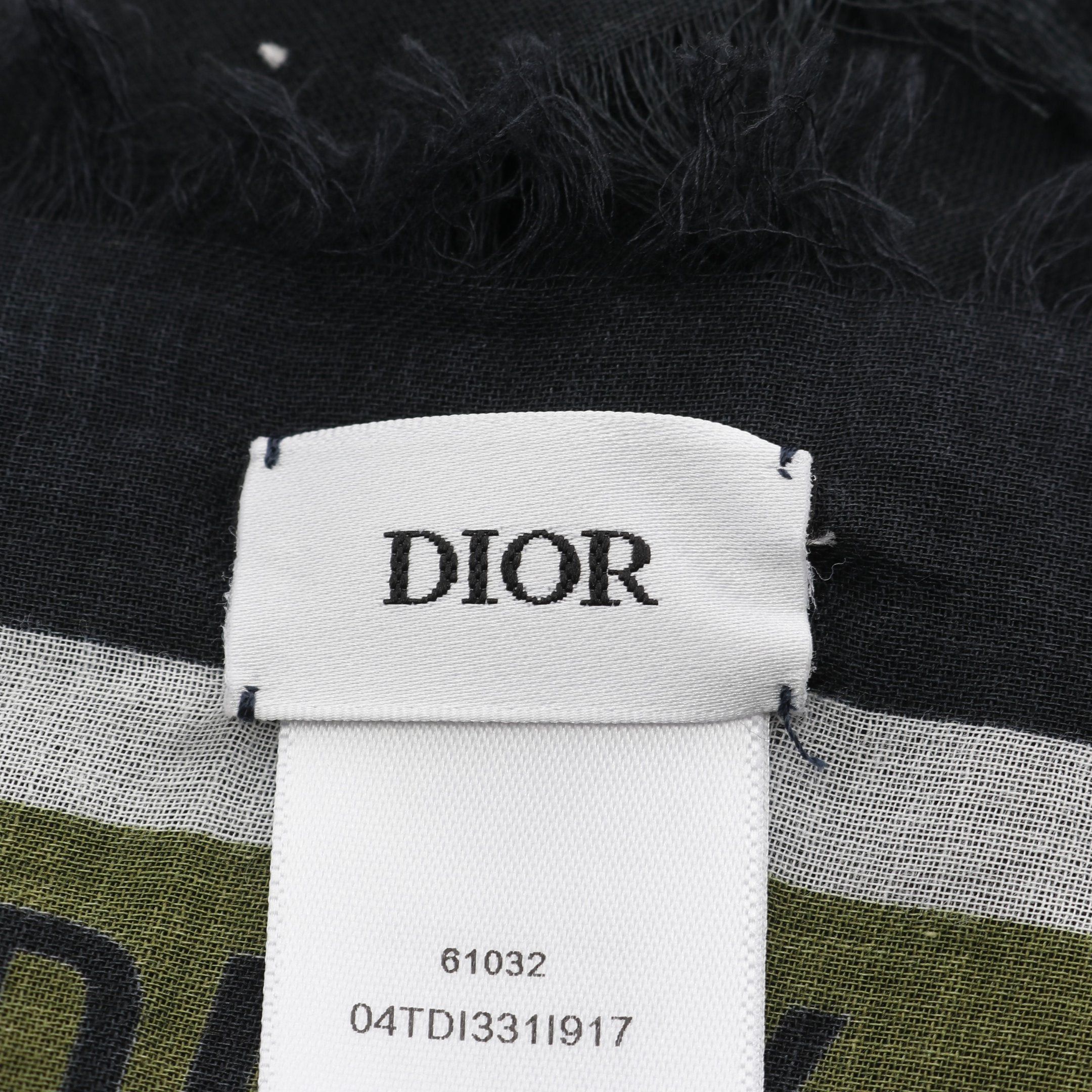 Dior Dior Stall Shawl Cotton Green Multicolor Size ONE SIZE - 2 Thumbnail