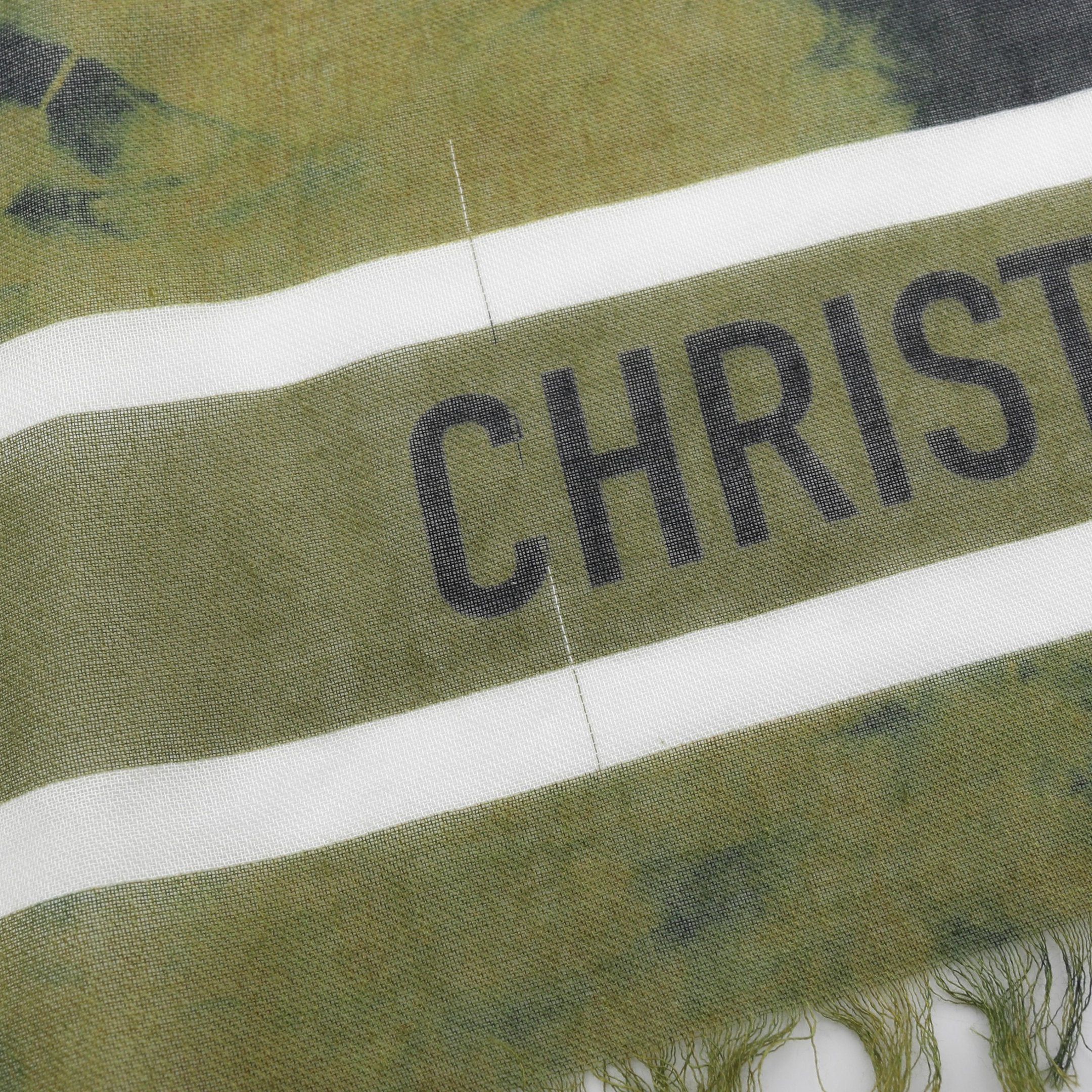 Dior Dior Stall Shawl Cotton Green Multicolor Size ONE SIZE - 5 Thumbnail