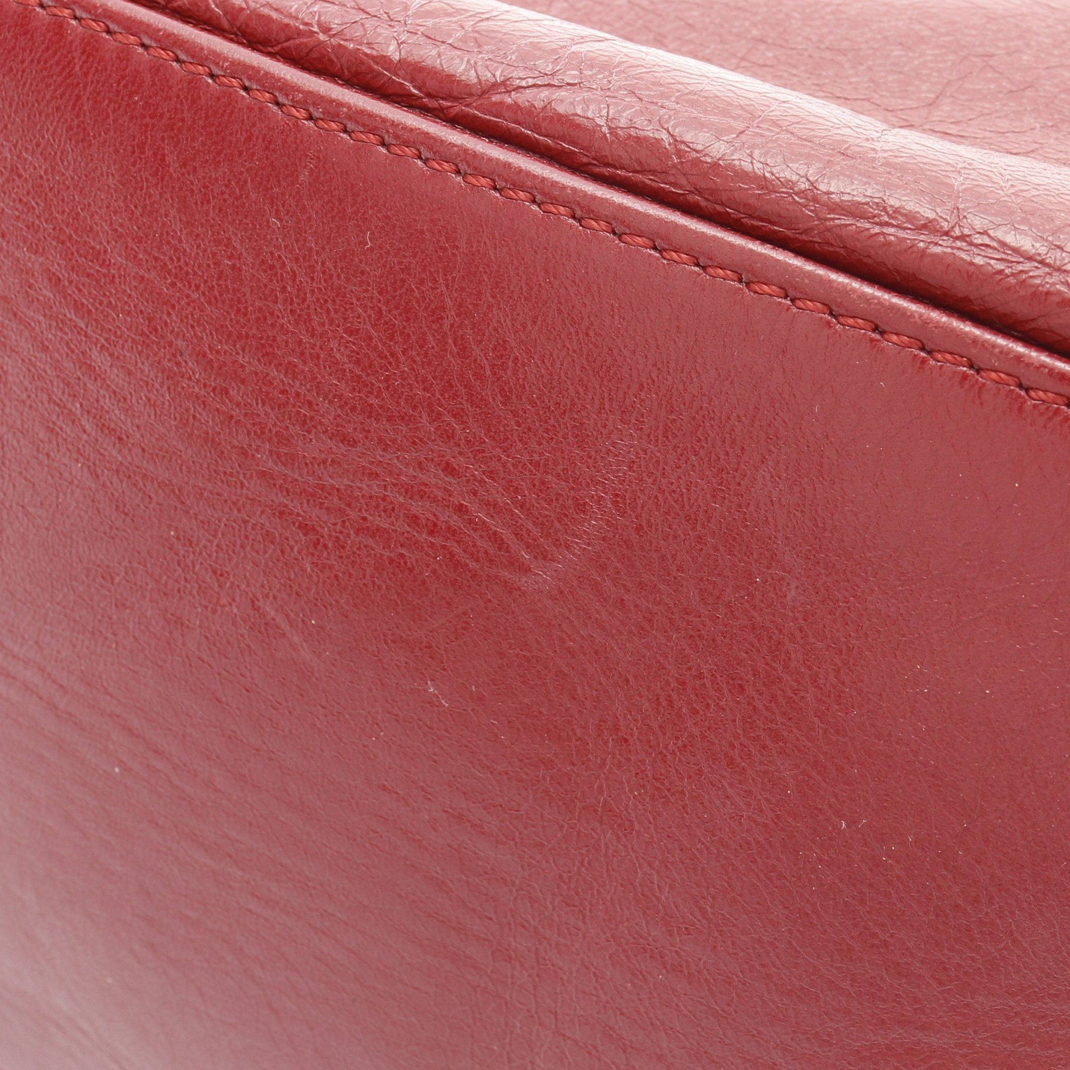 Chanel Chanel Coco Mark Matelasse Chain Shoulder Bag Aged Calfskin Red Silver Hardware Size ONE SIZE - 10 Thumbnail