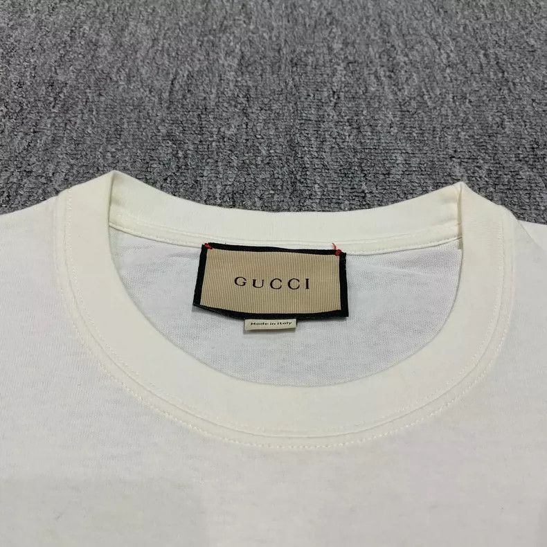 Gucci Gucci White Cat Letter Short Sleeve T-Shirt-yf Size US M / EU 48-50 / 2 - 6 Thumbnail