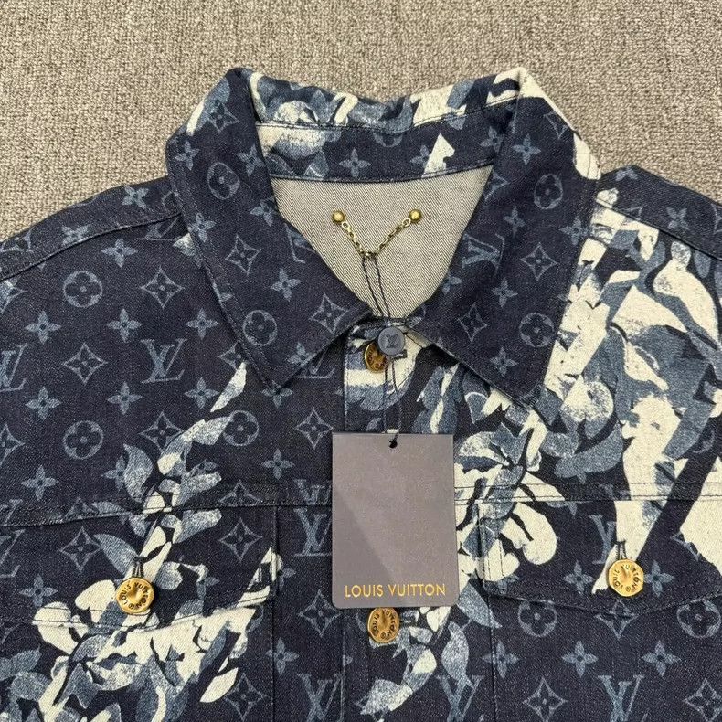 Louis Vuitton Louis Vuitton Blue Denim Jacket-yf Size US L / EU 52-54 / 3 - 3 Thumbnail