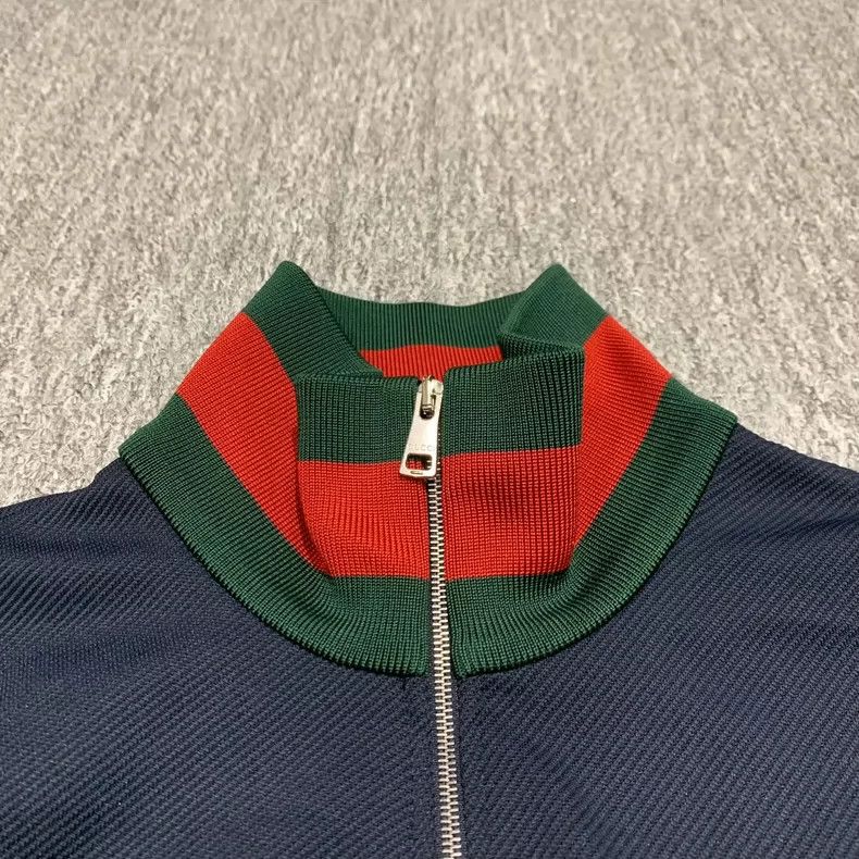 Gucci Gucci Deep Blue Jacket with Red Green Stripes-yf Size US M / EU 48-50 / 2 - 3 Thumbnail